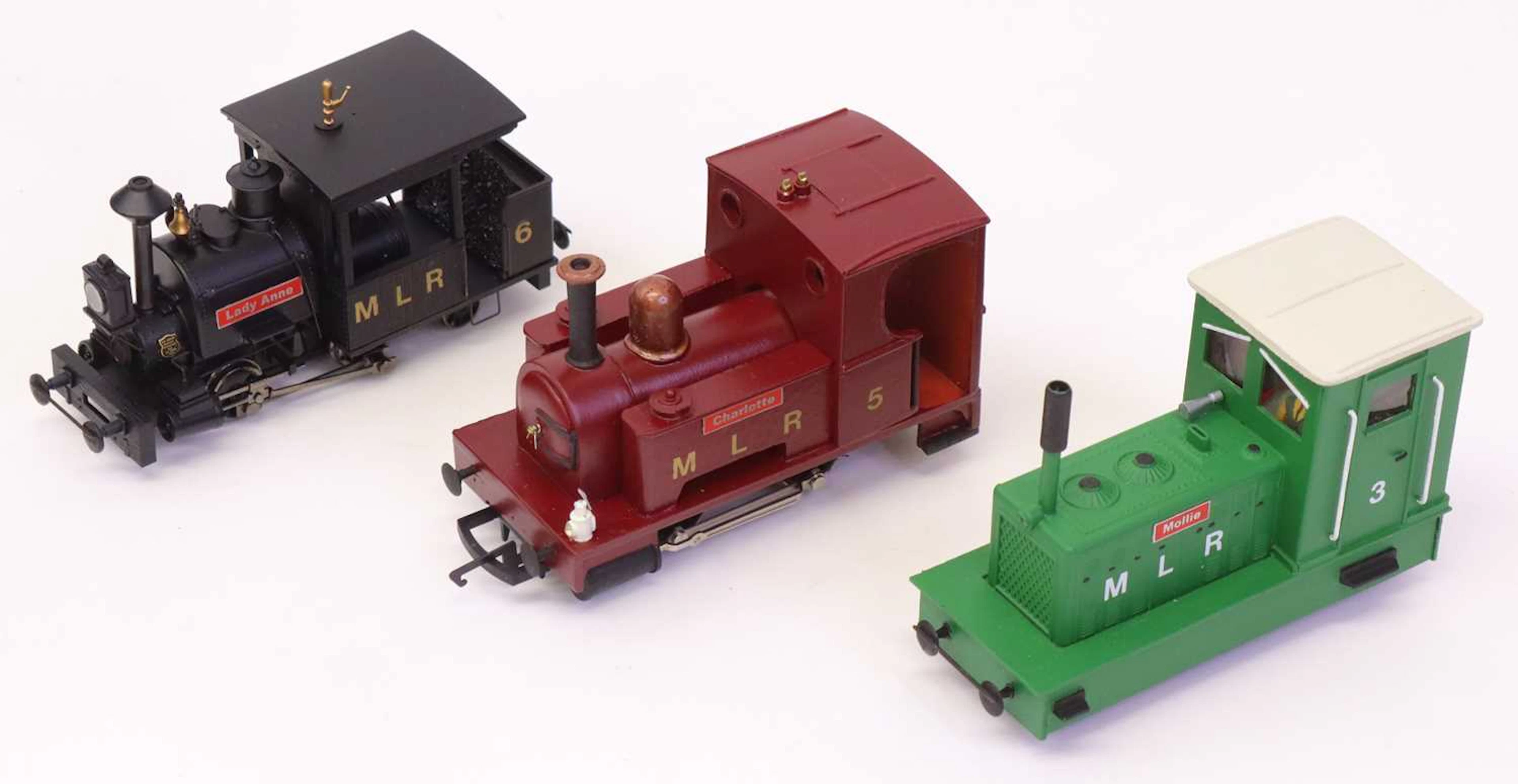 Lot 443 - Three 0-16.5 0-gauge narrow-gauge locos, to