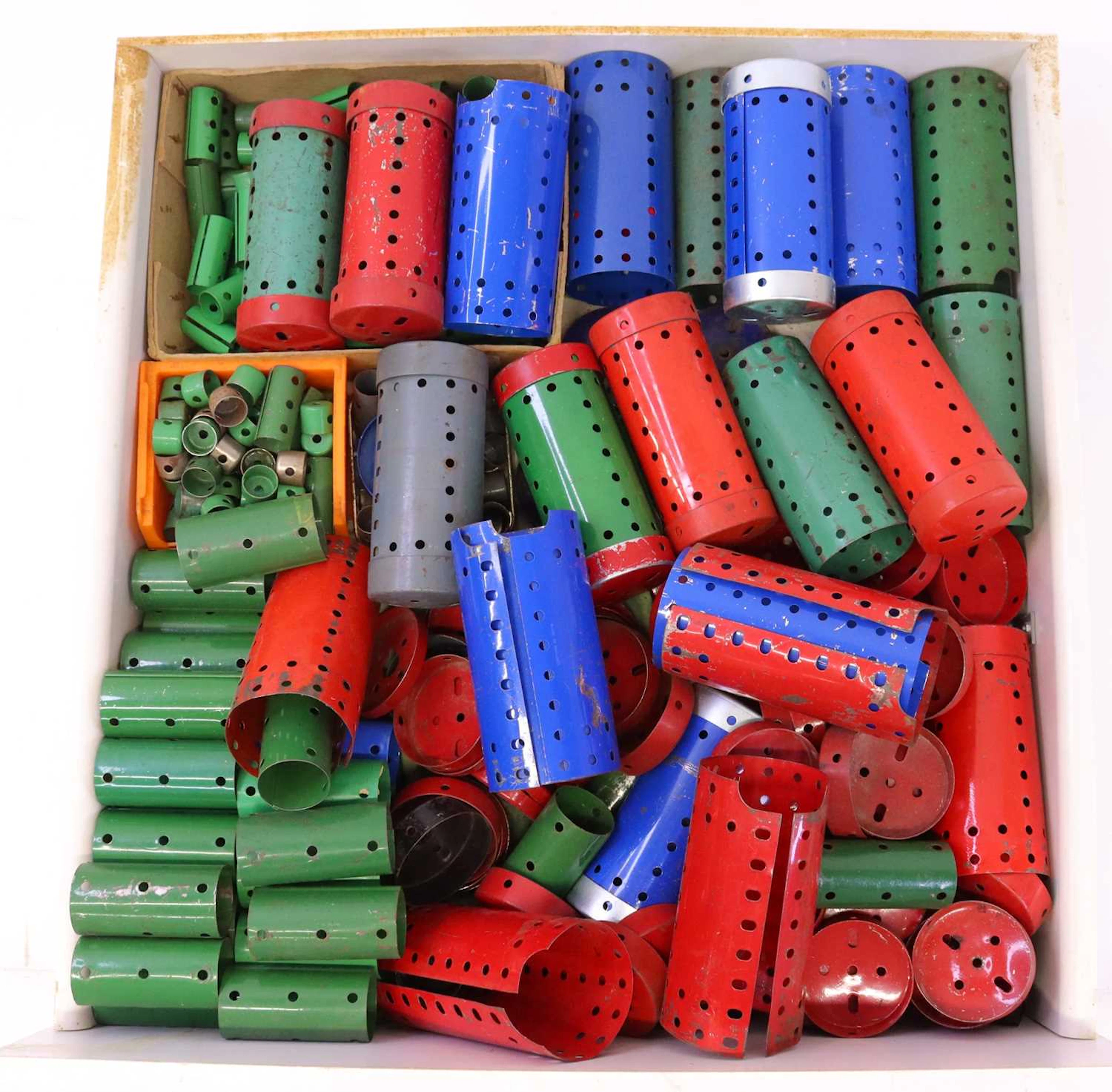 Lot 73 - One draw containing various Meccano rolled
