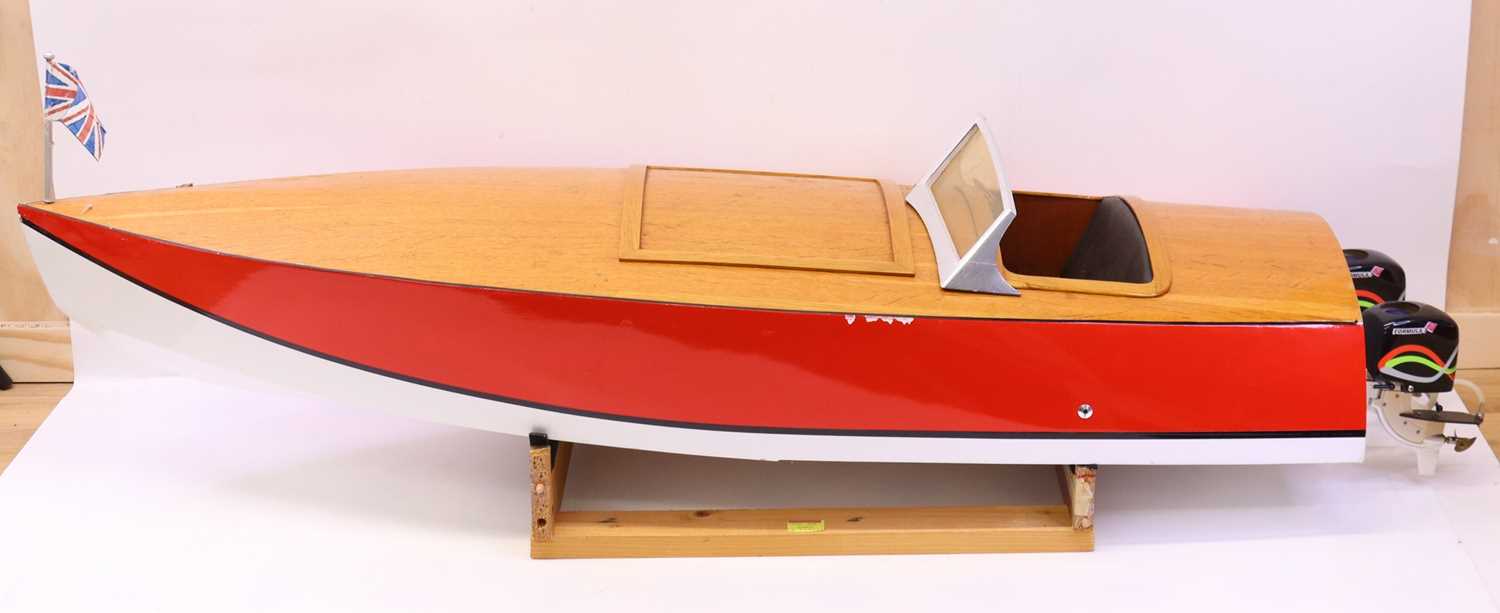 Lot 26 - GRP and wooden-lined radio-controlled model