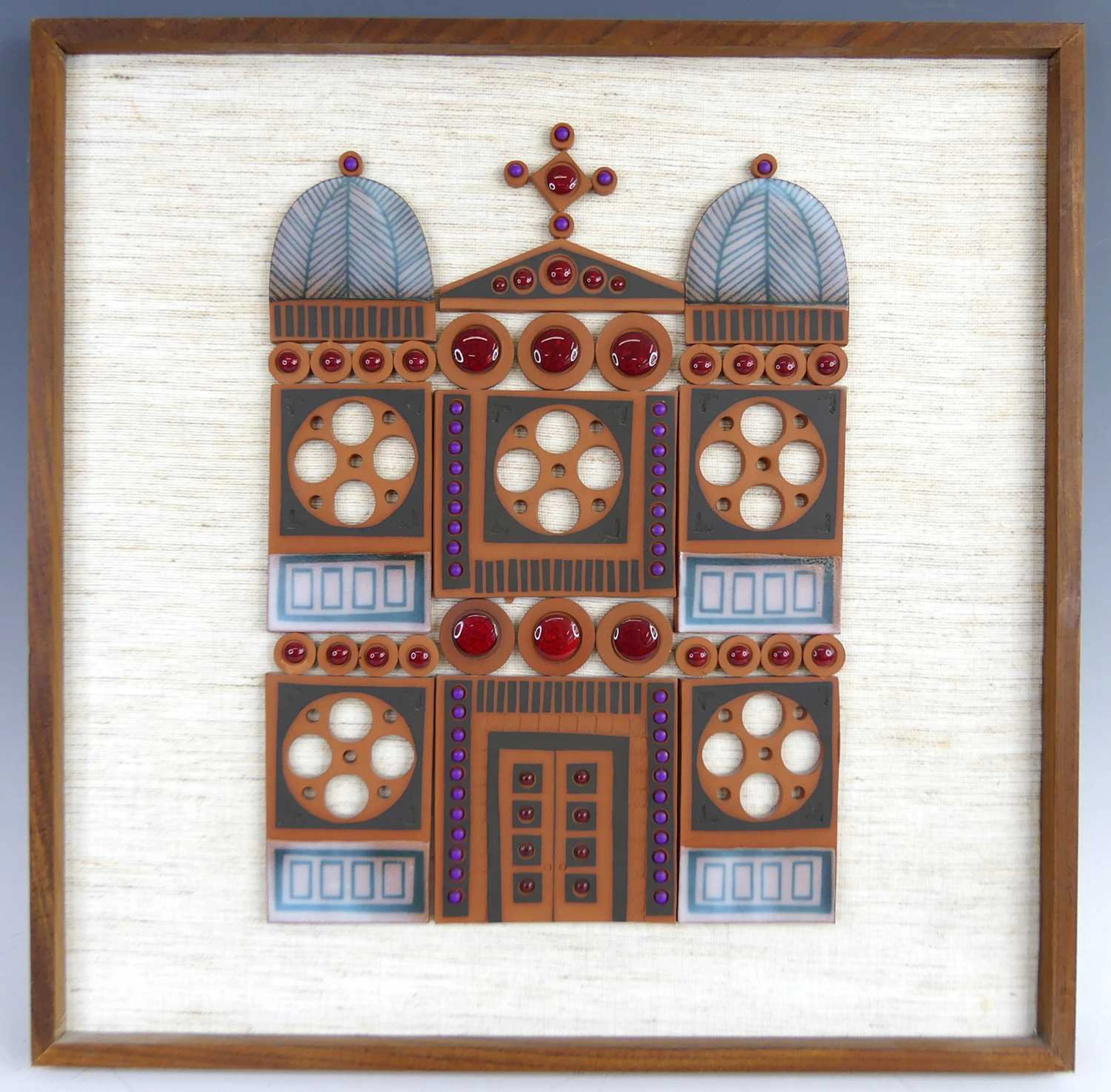 Lot 205 - A 1960s Hornsea pottery framed Muramic