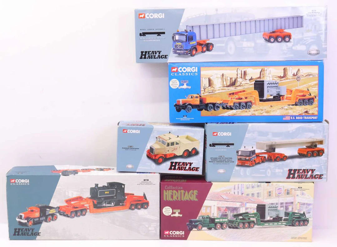 Lot 208 - Six various boxed Corgi Heavy Haulage and