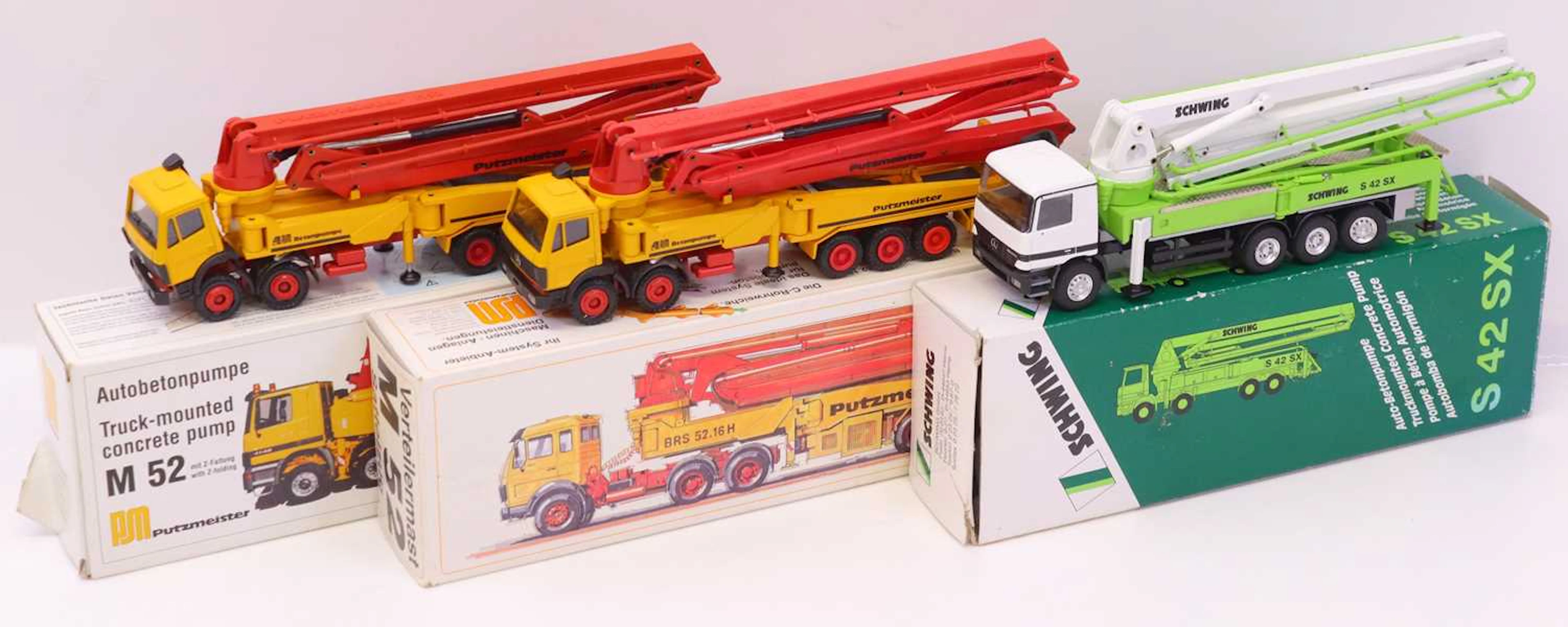 Lot 518 - Three various boxed 1/50 scale concrete pump