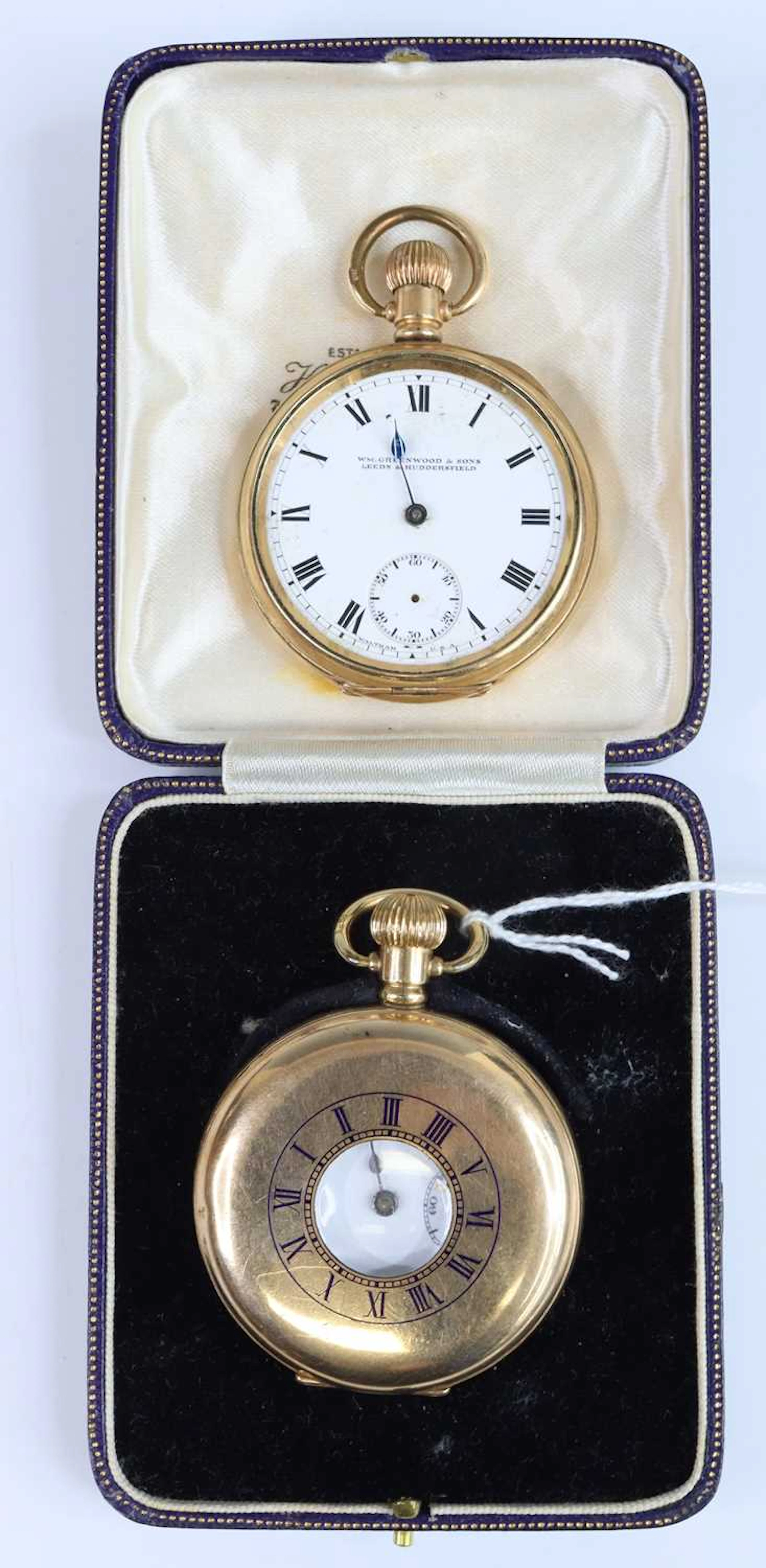 Lot 410 - A gent's half hunter gold plated pocket