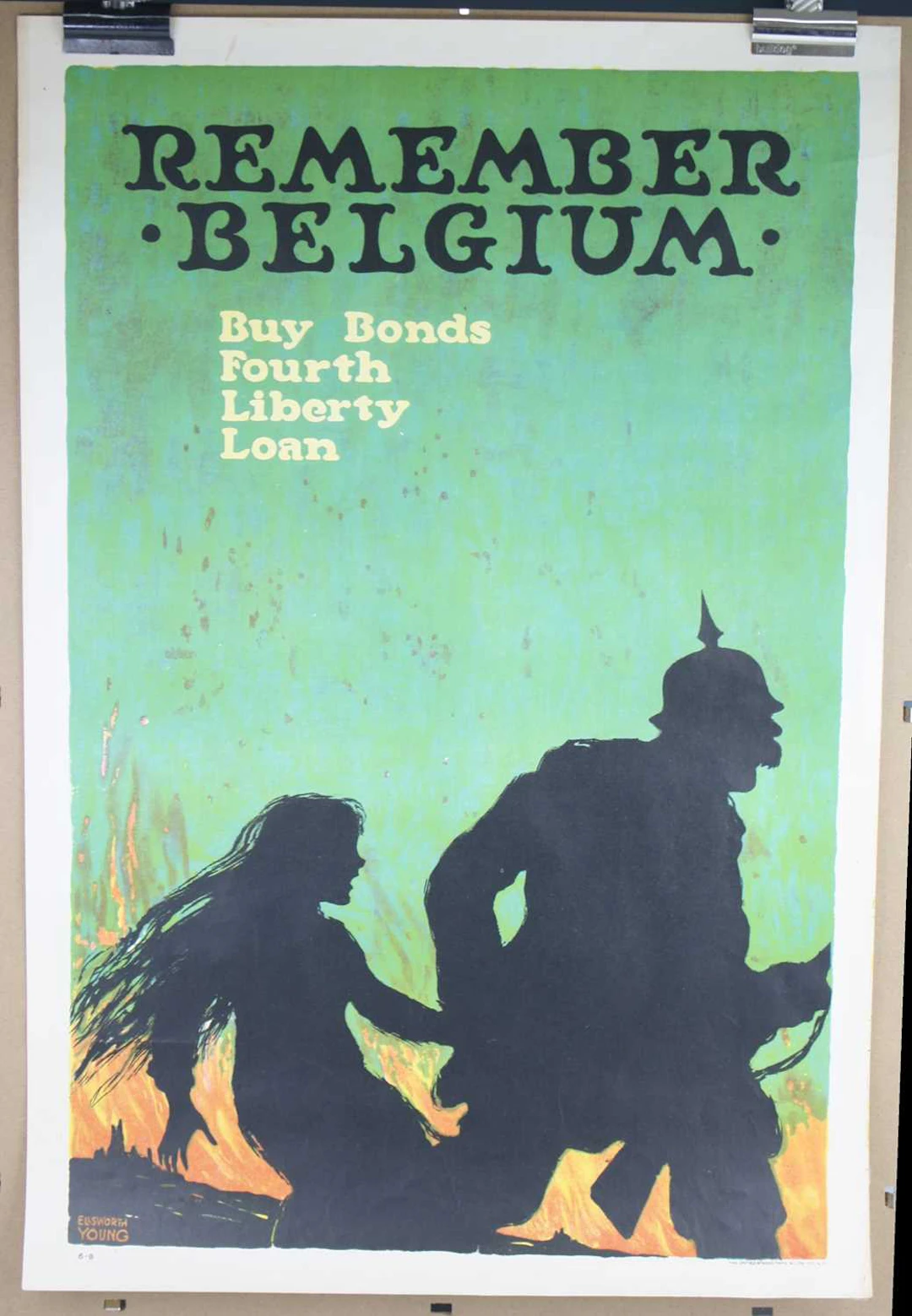 Lot 1204 - A WW I poster depicting a German soldier