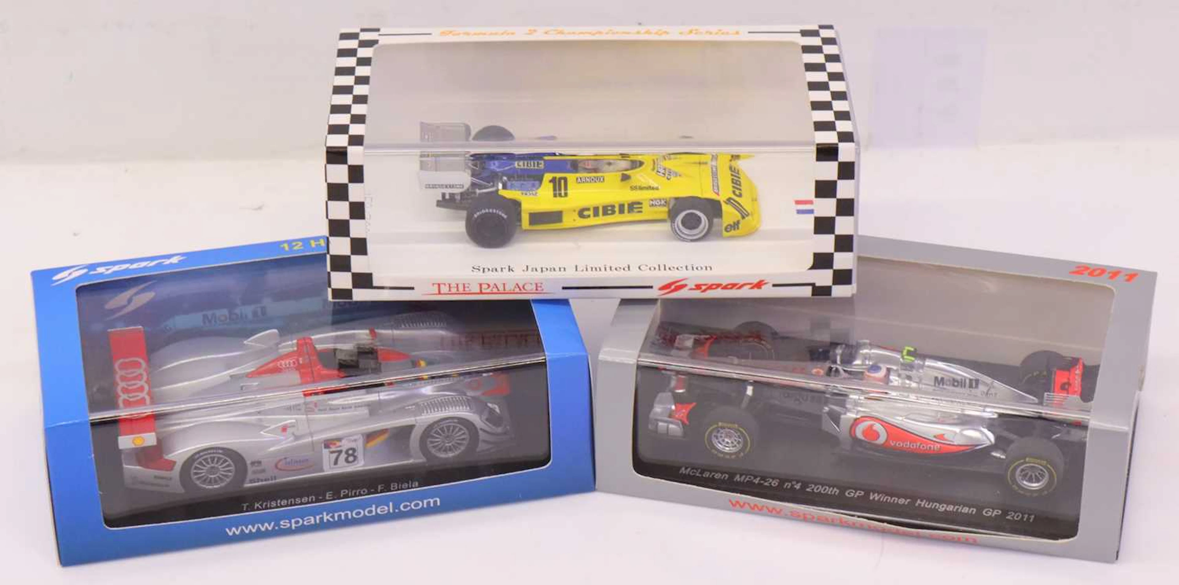 Lot 191 - Spark Models 1/43 scale group of 3 racing