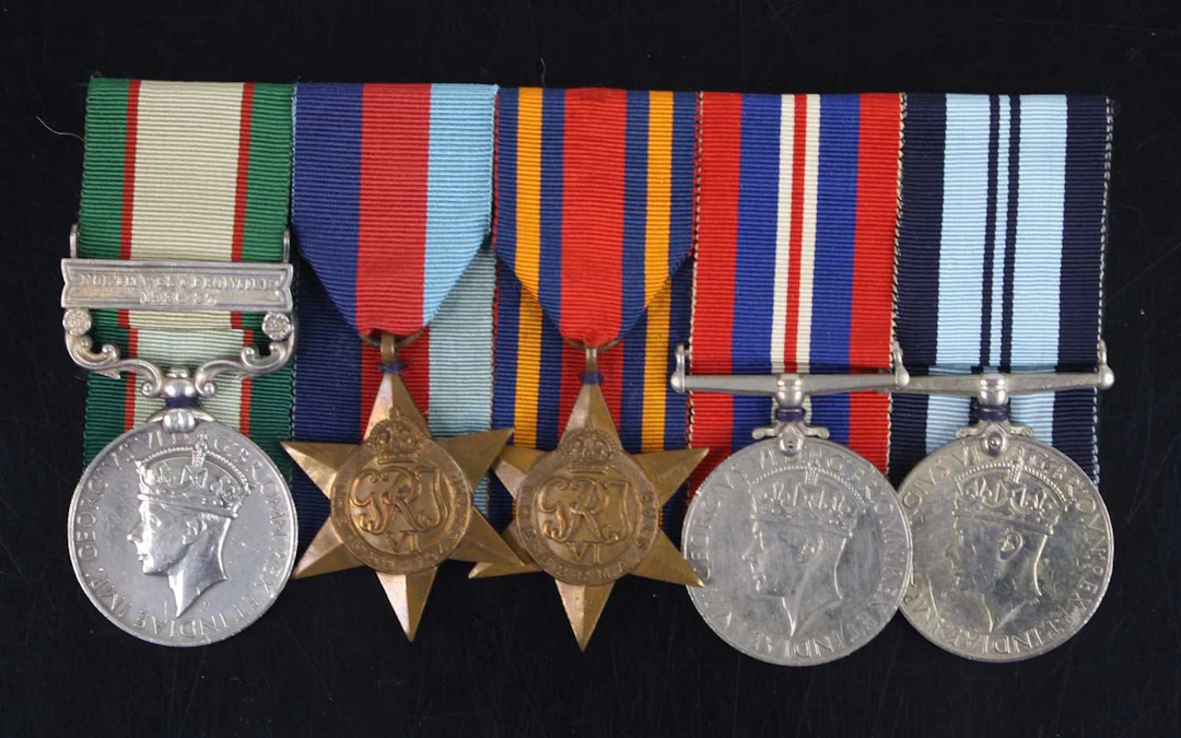 Lot 1223 - A group of five medals to include India