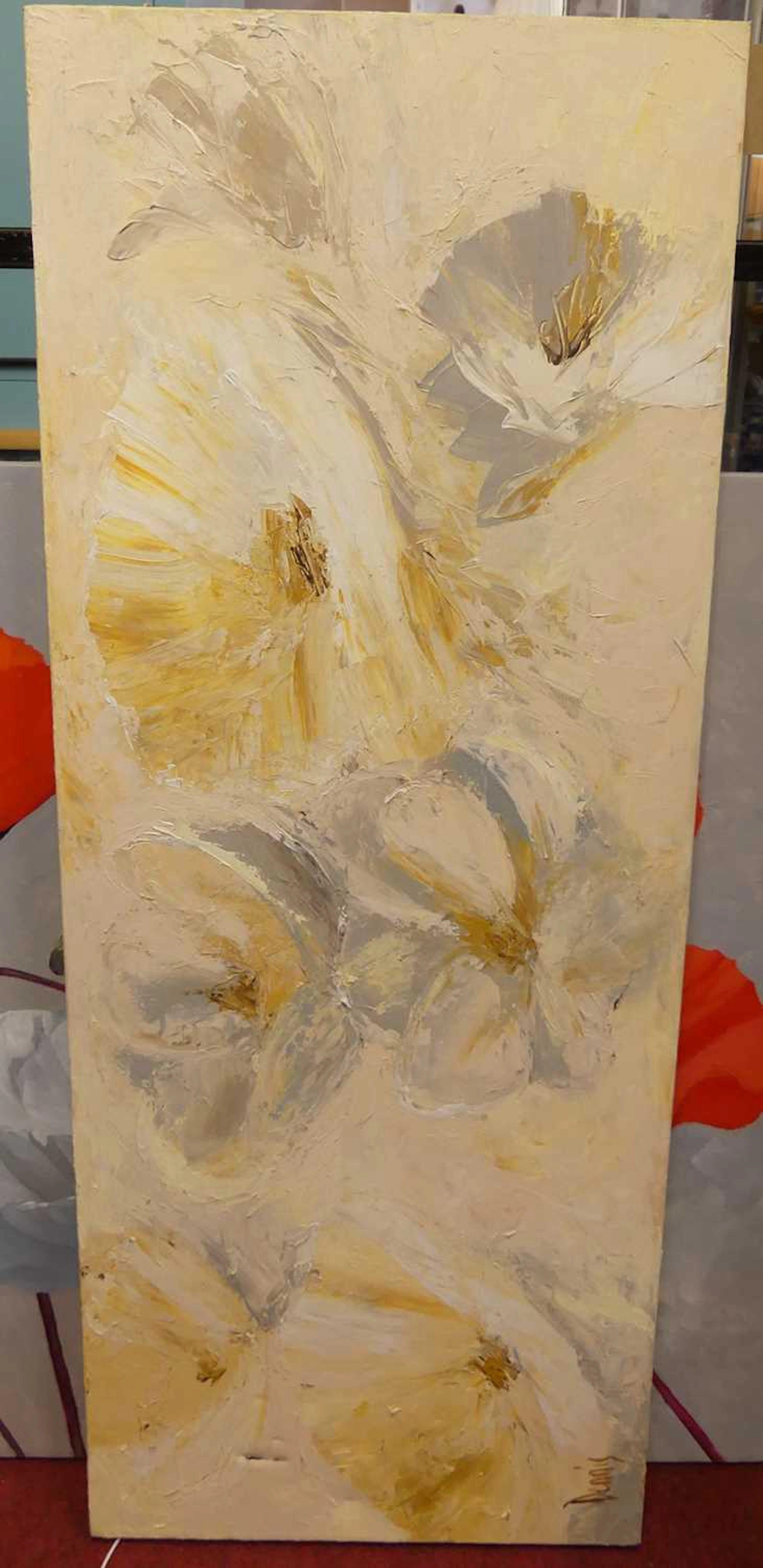 Lot 574 - Denis Nash (b.1947) - Poppies, acrylic