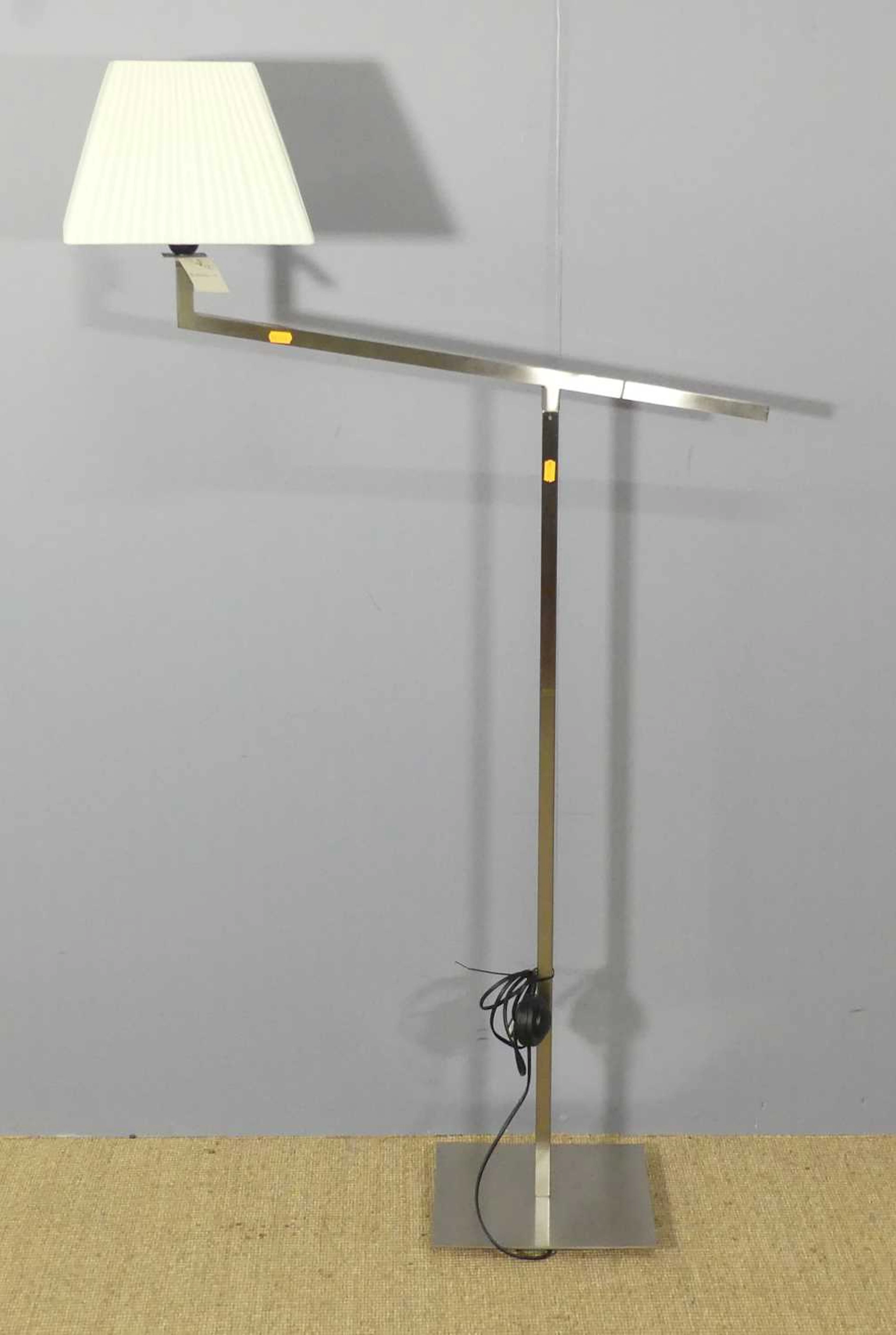 Lot 710 - A contemporary brushed aluminium floor lamp