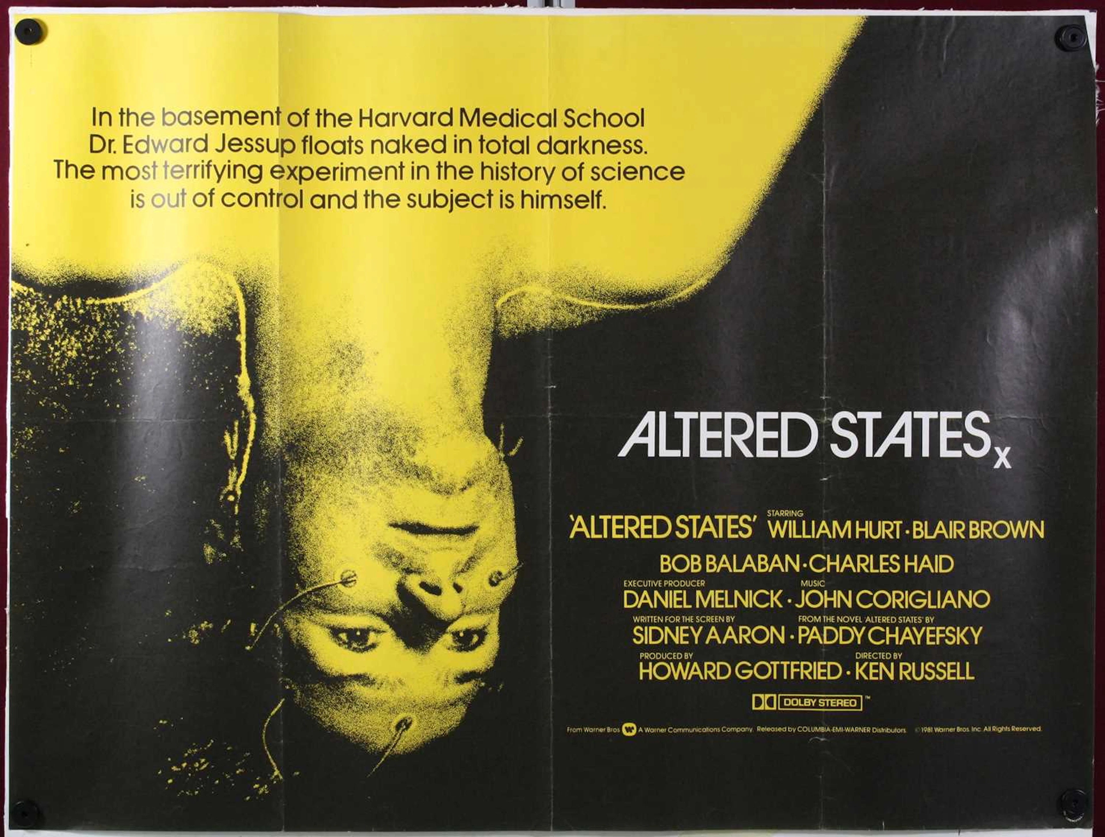 Lot 1018 - Altered States, 1981, UK quad poster