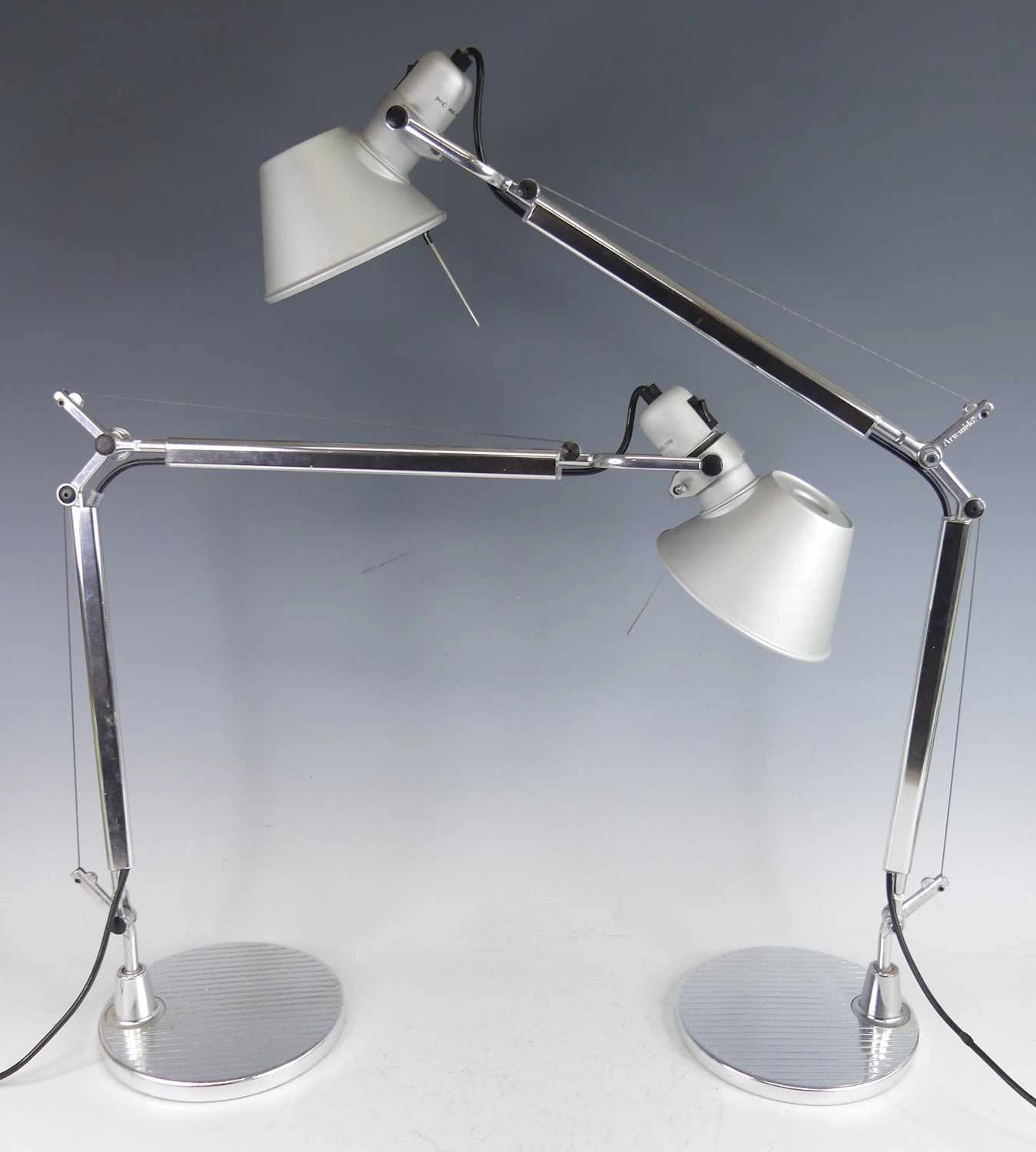Lot 206 - A pair of Artemide 'Tolomeo' aluminium desk