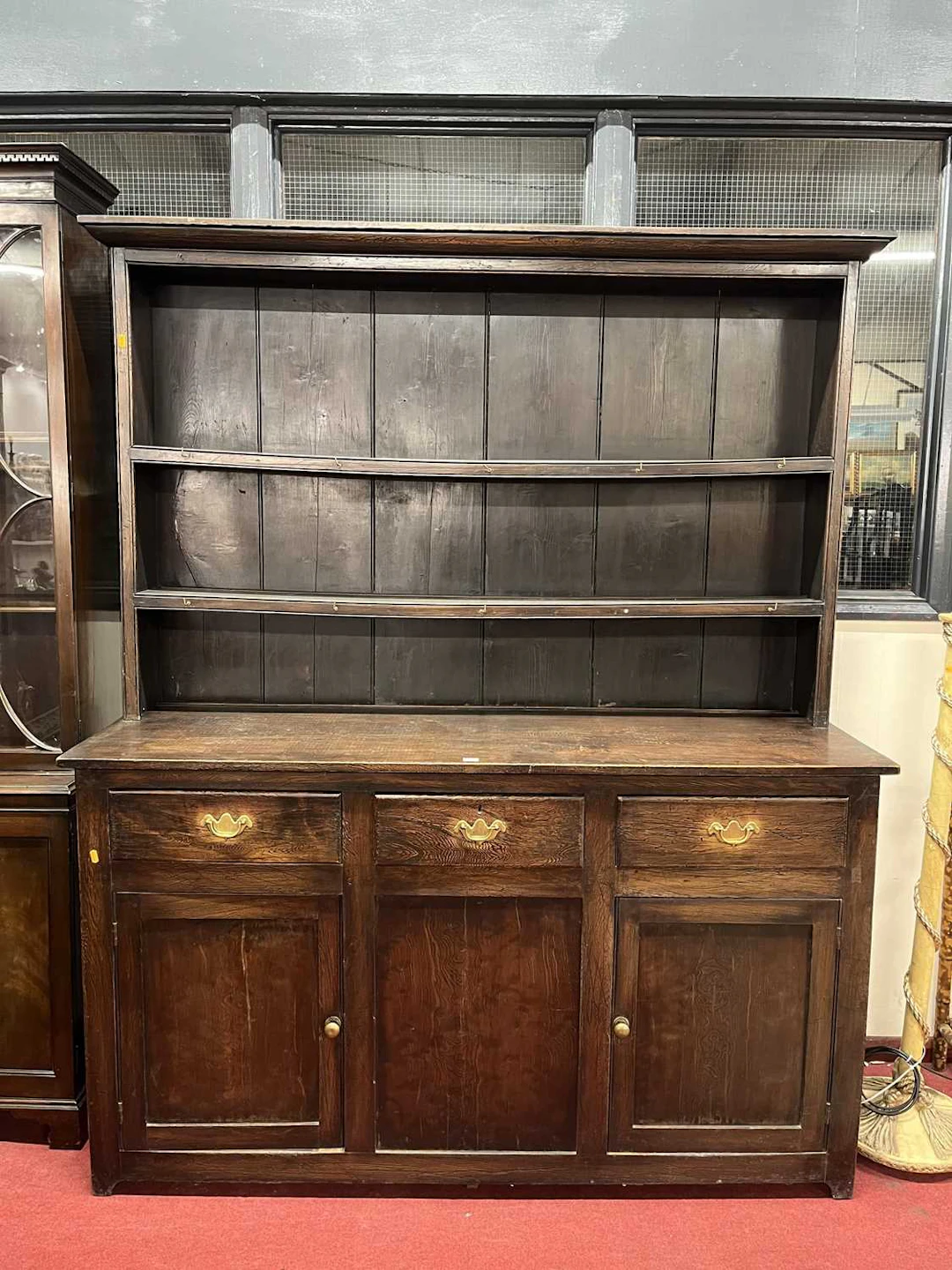Lot 612 - A joined oak provincial dresser, having