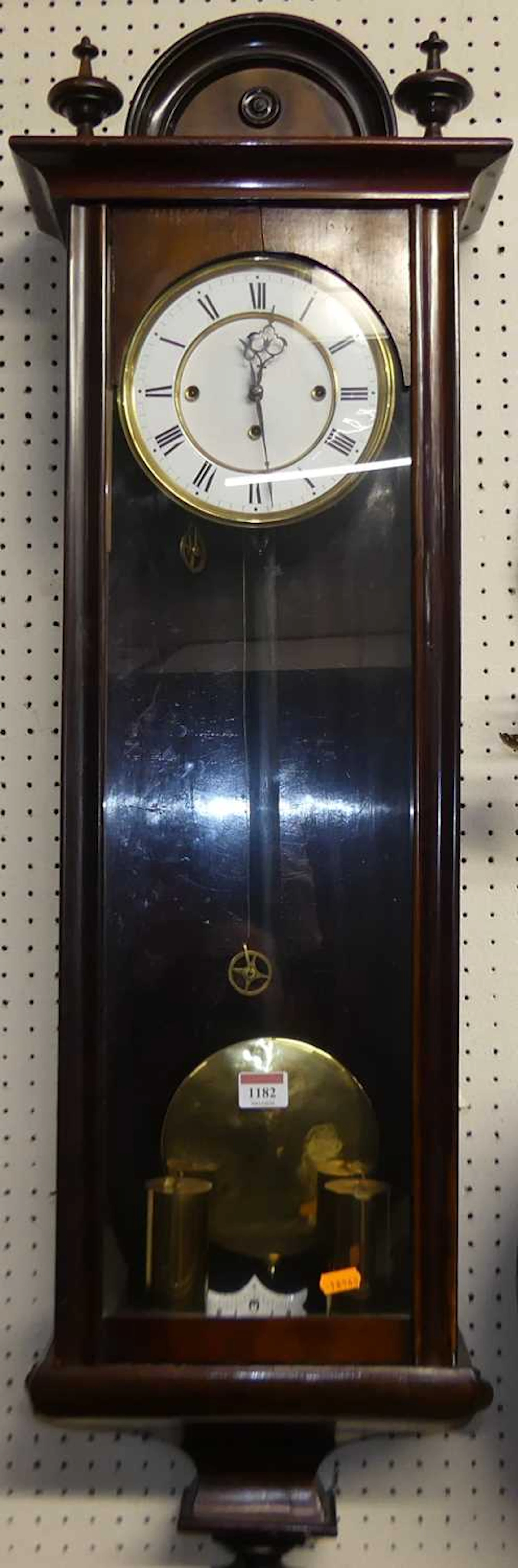 Lot 1182 - An early 20th century walnut Vienna drop