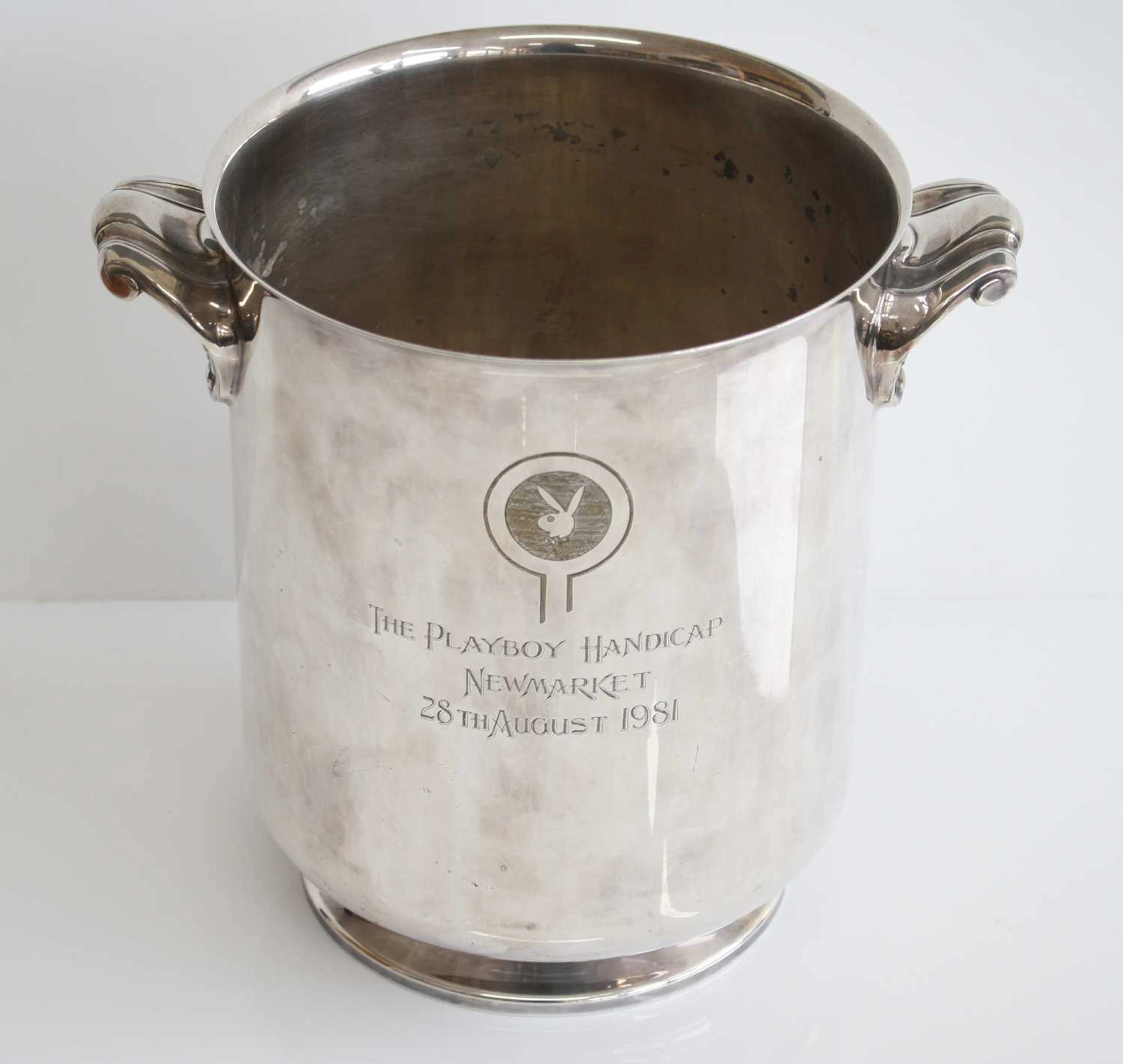 Lot 1307 - A Cristofle silver plated ice bucket, of