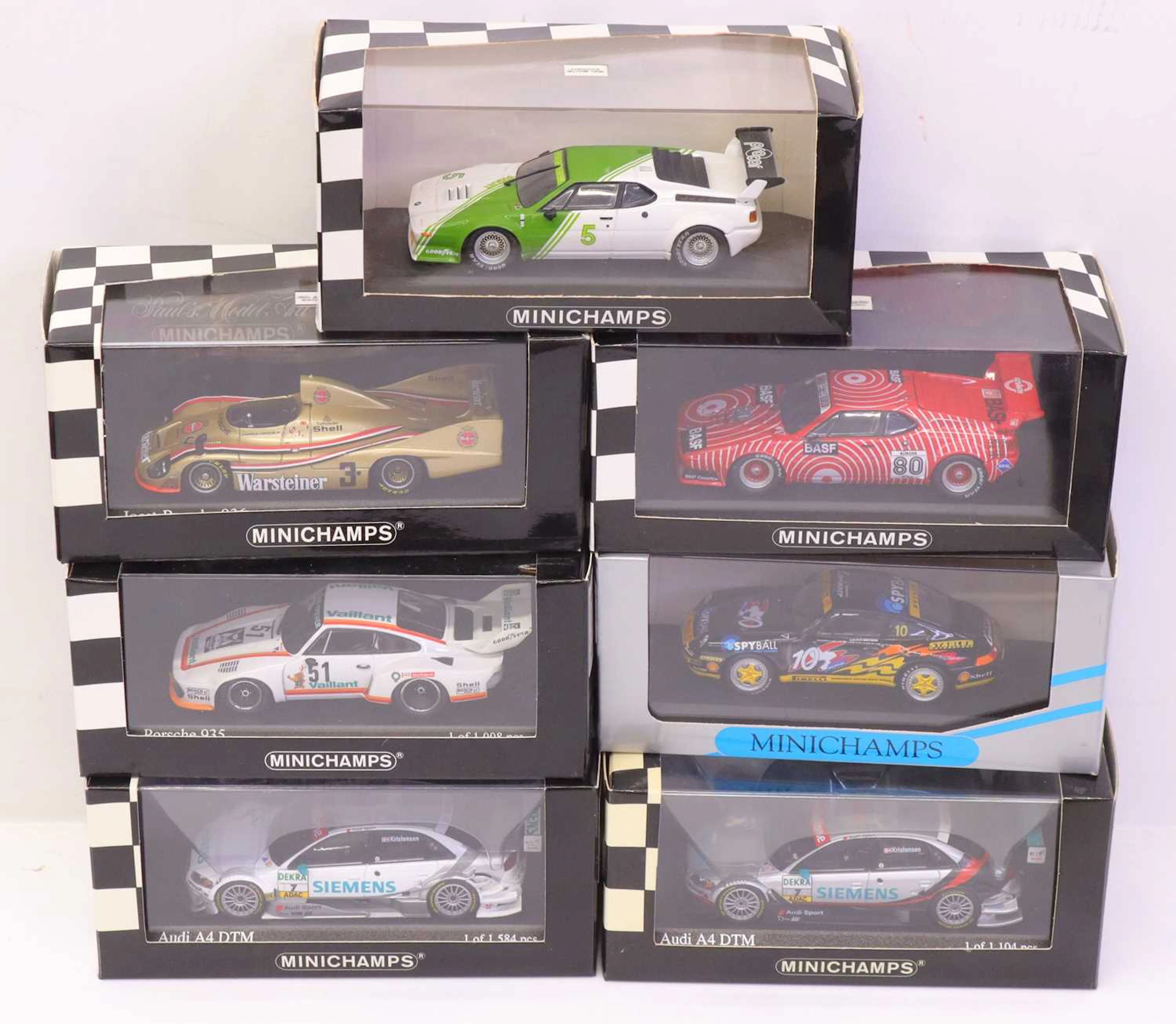 Lot 188 - Minichamps 1/43 scale group of 7 racing