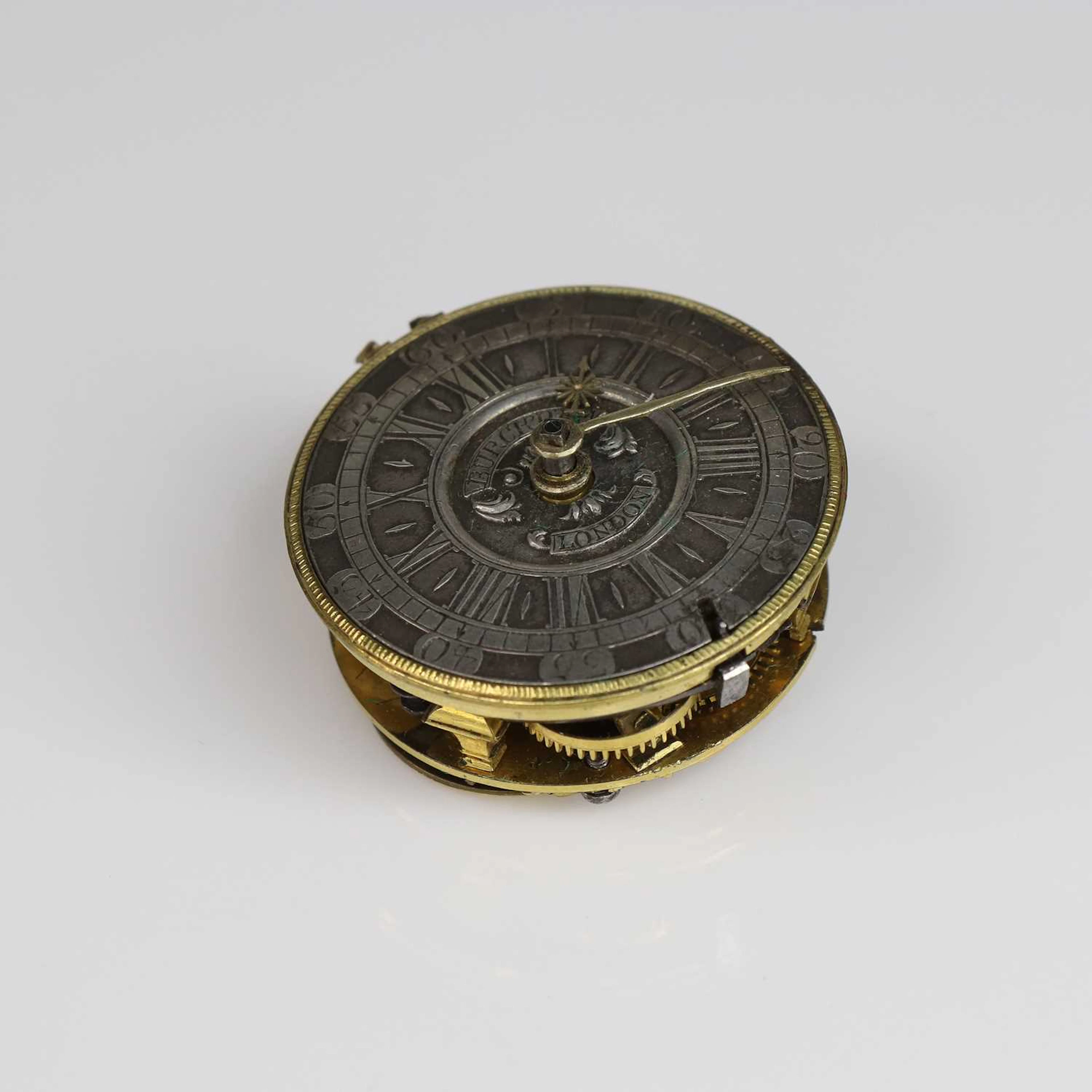 Lot 242 - A Burckham of London, George III gilt brass