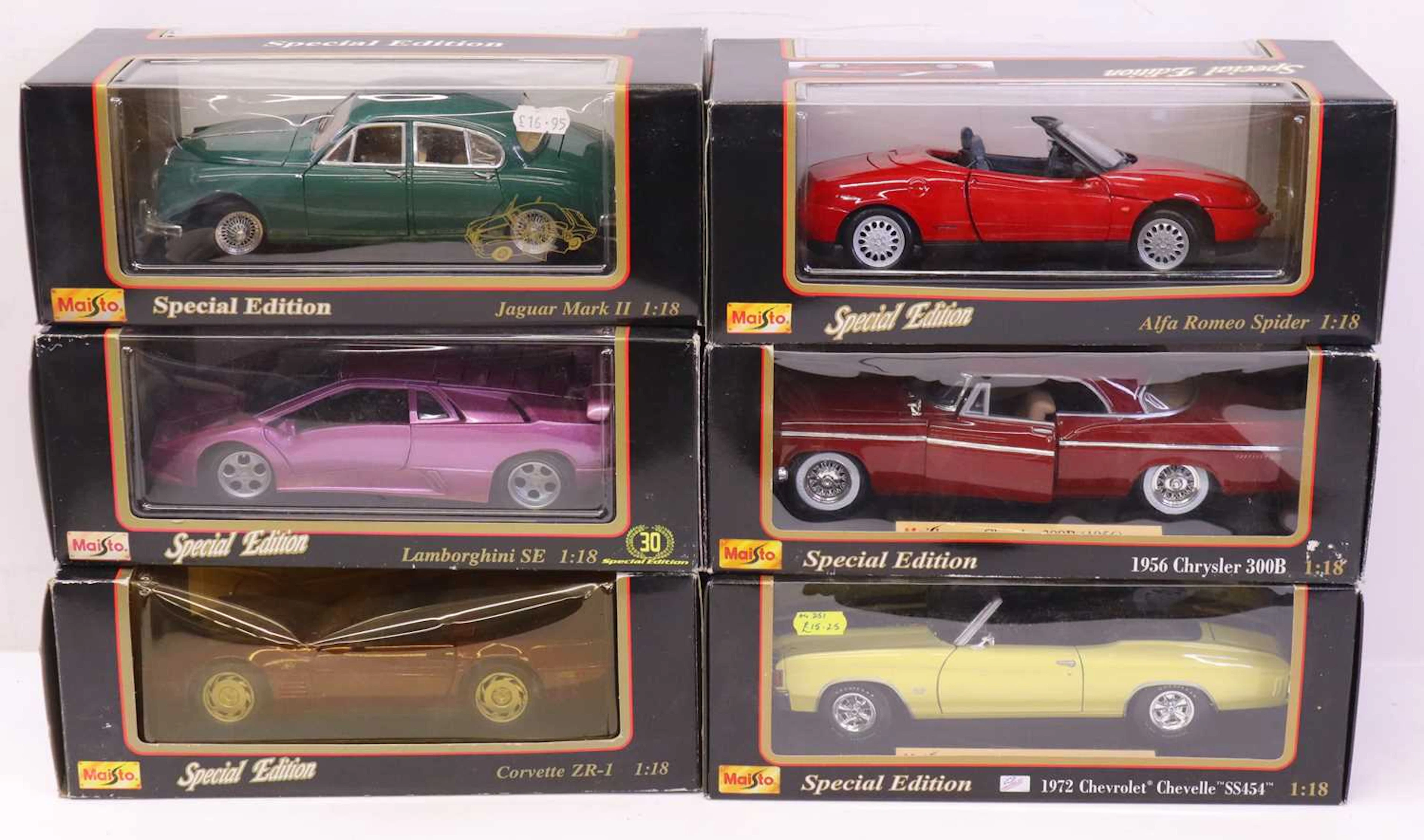 Lot 154 - Maisto 1/18th scale diecast group, 6
