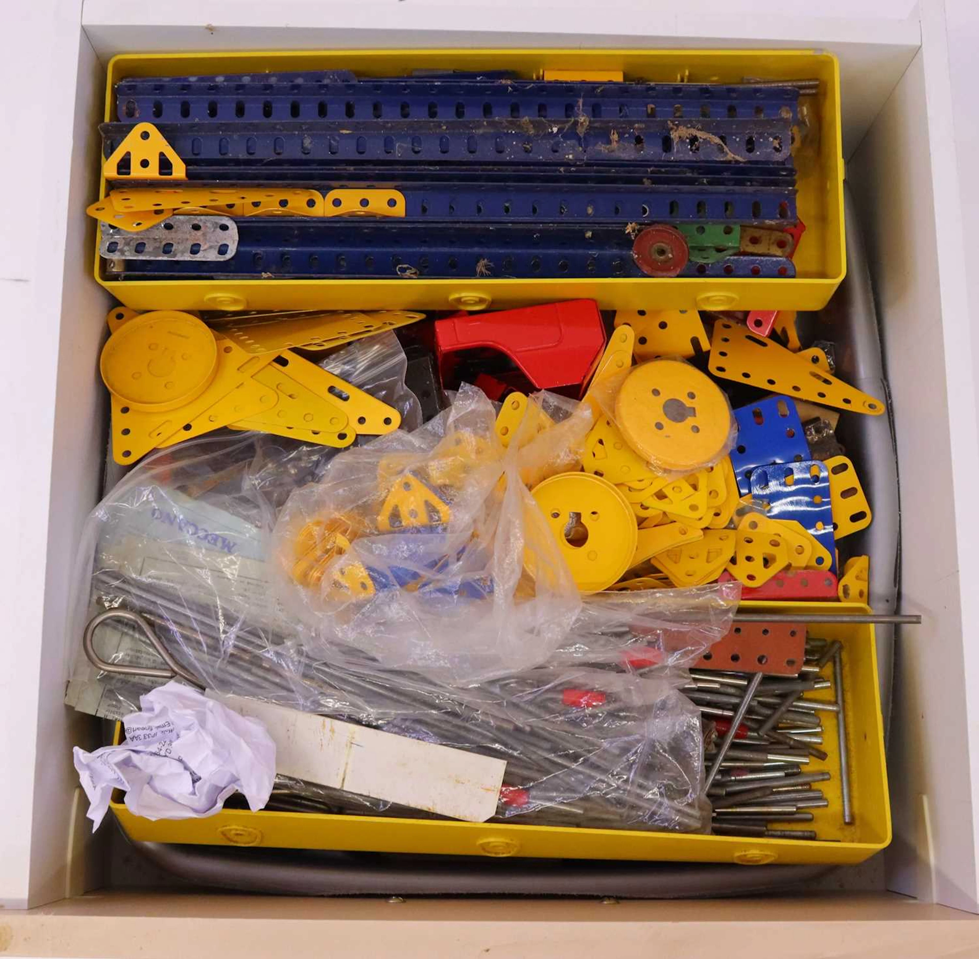 Lot 71 - One draw containing various Meccano
