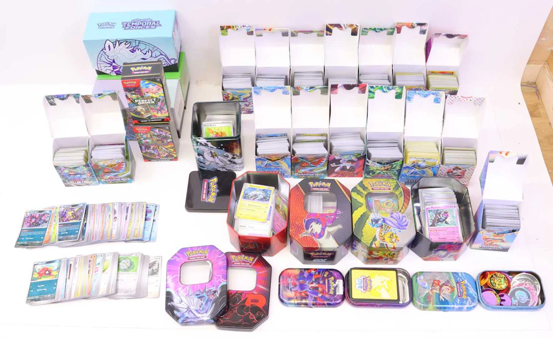 Lot 445 - Two trays containing various Pokemon trading