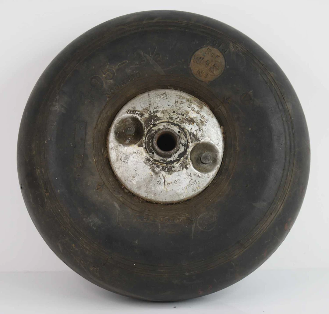 Lot 1231 - A WW II RAF tail wheel possibly from a