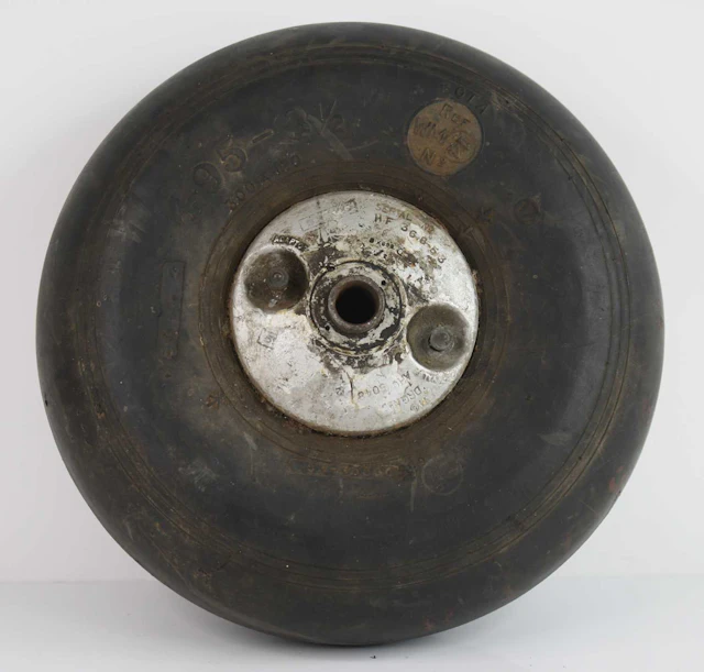 Lot 1231 - A WW II RAF tail wheel possibly from a