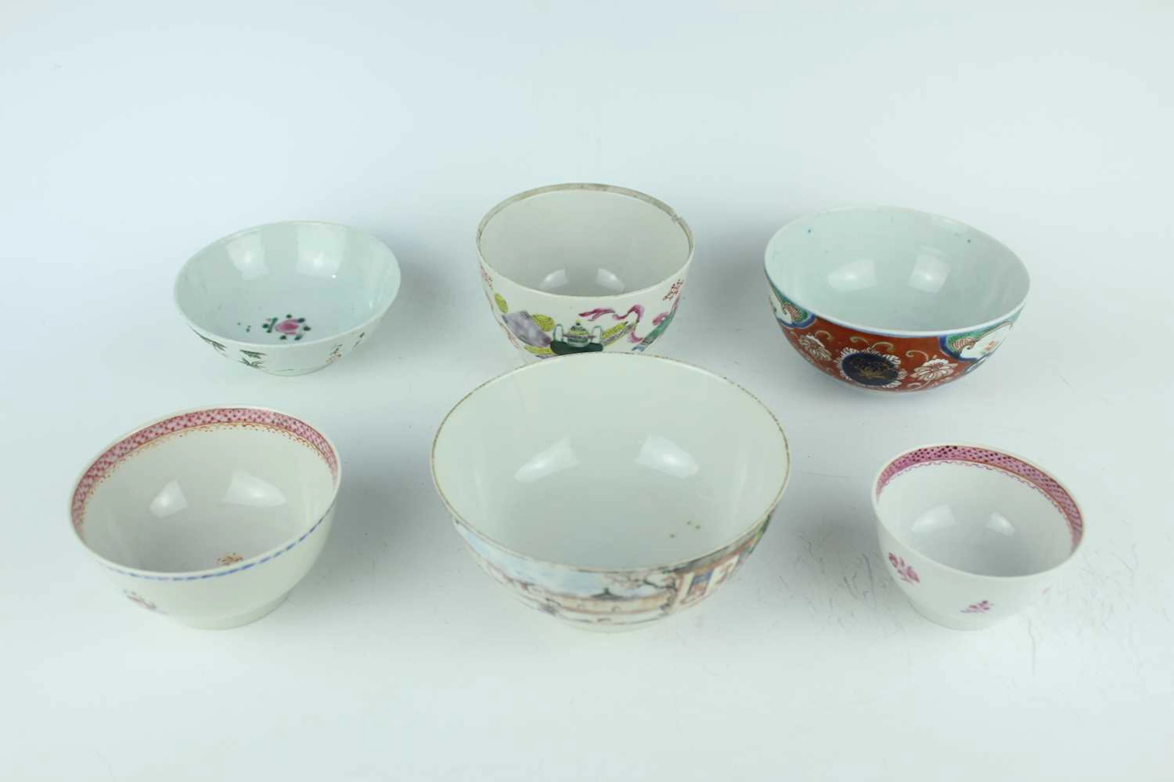 Lot 155 - A group of six Chinese and Japanese famille
