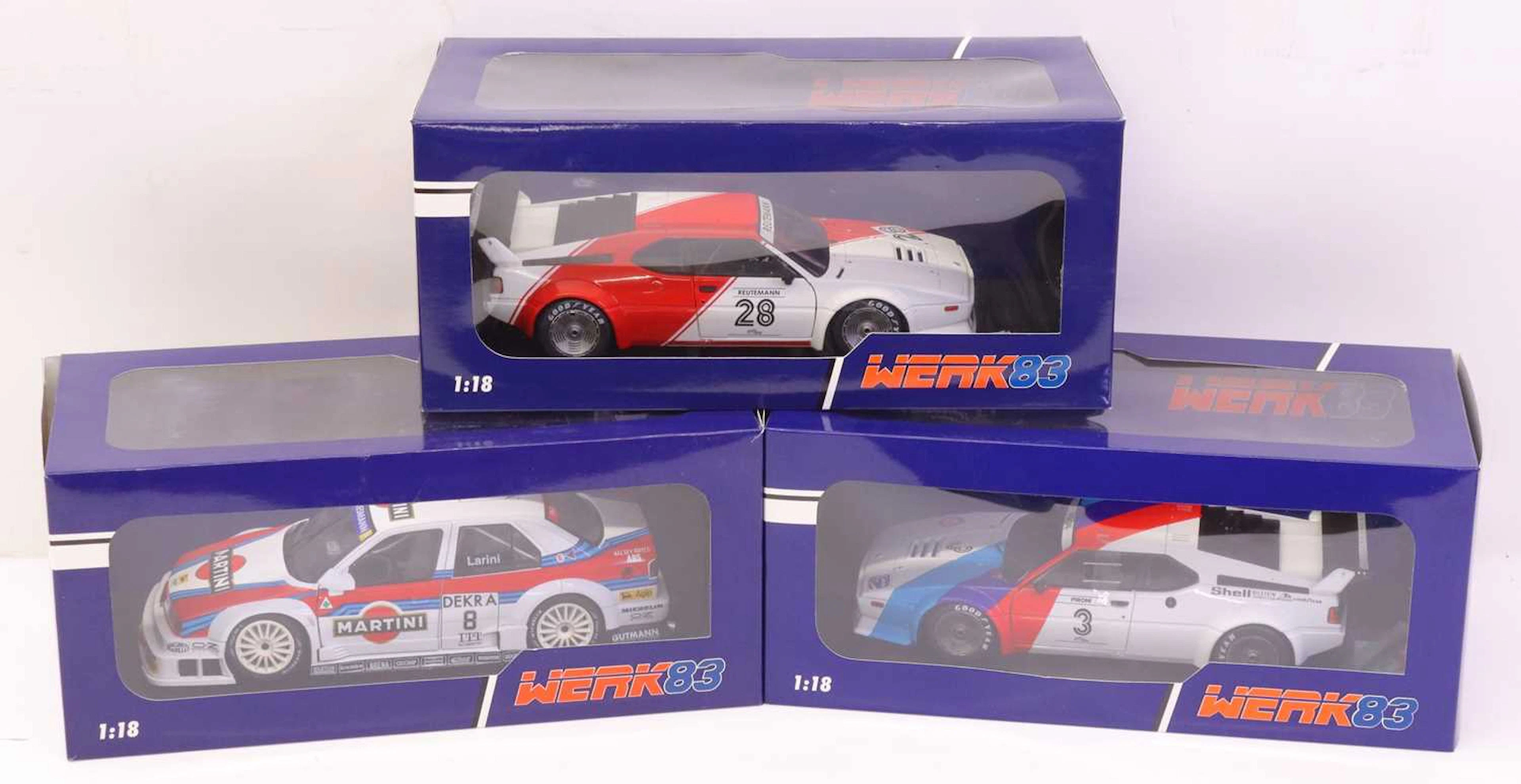 Lot 180 - Werk83 1/18 scale group of 3 modern issue