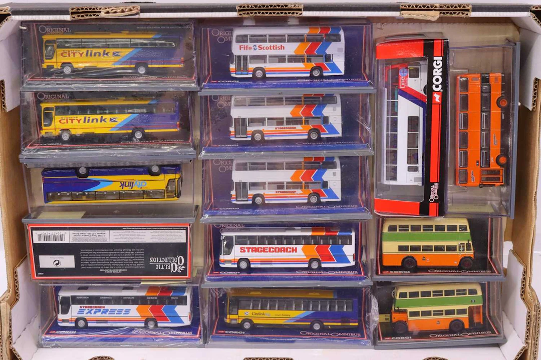 Lot 280 - 14 boxed Corgi Original Omnibus 1/76th scale
