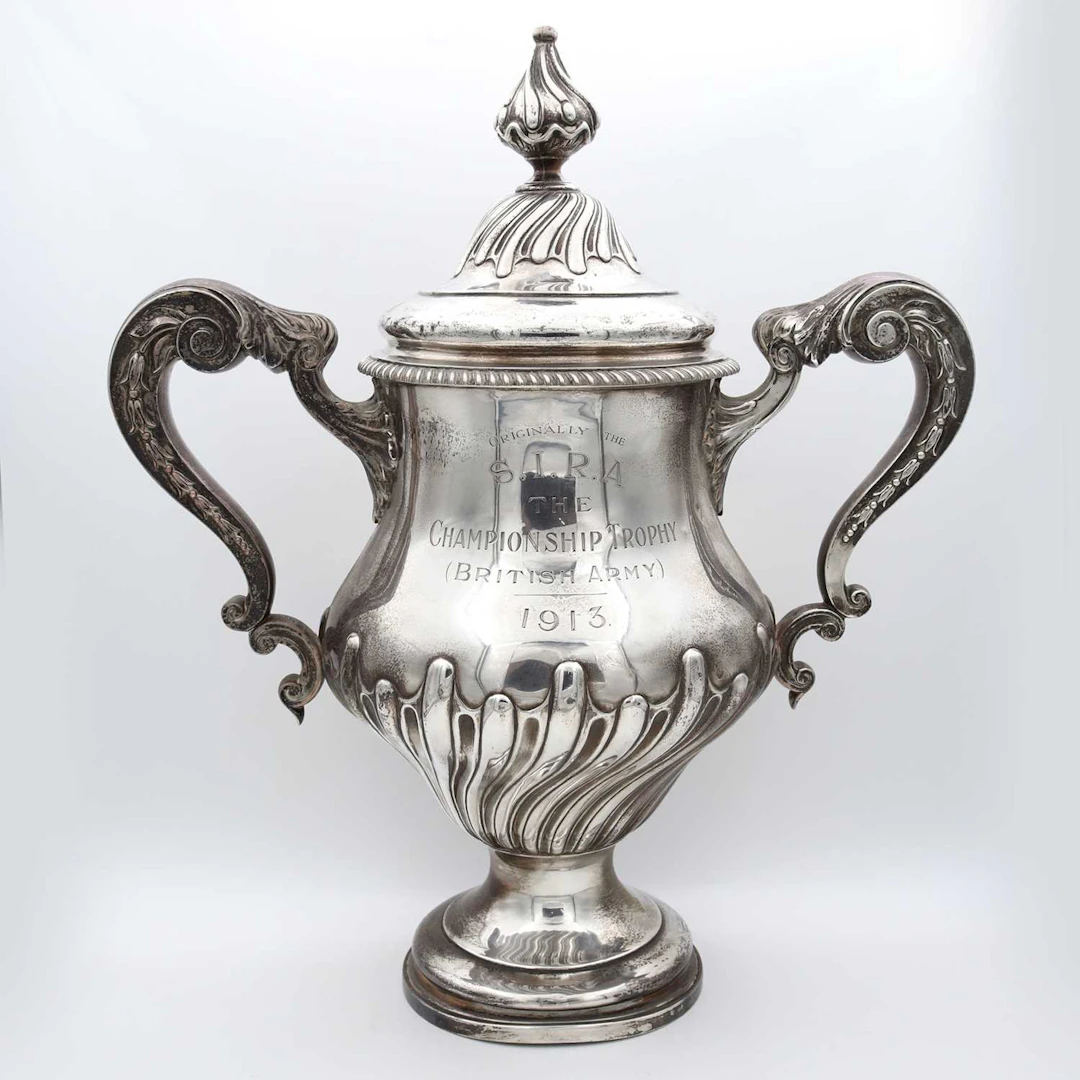 Lot 1115 - A George V silver dual-engraved