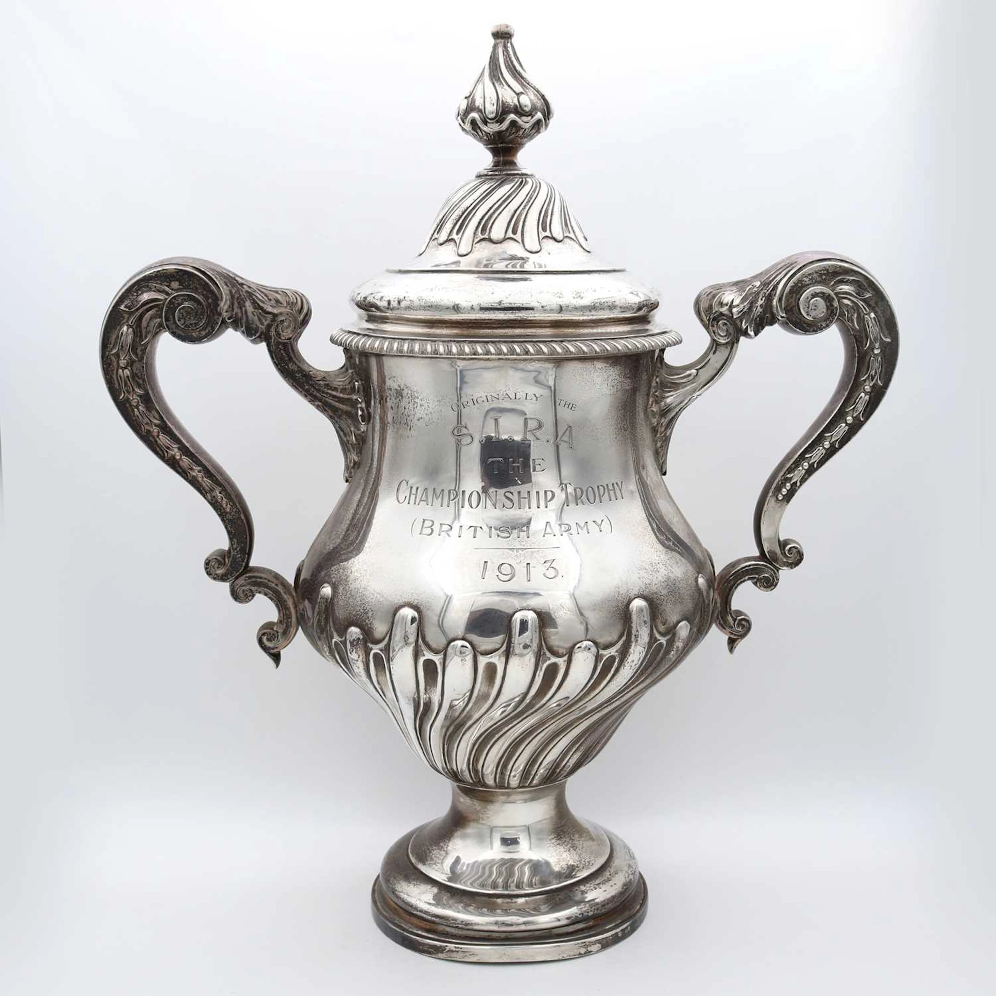 Lot 1115 - A George V silver dual-engraved
