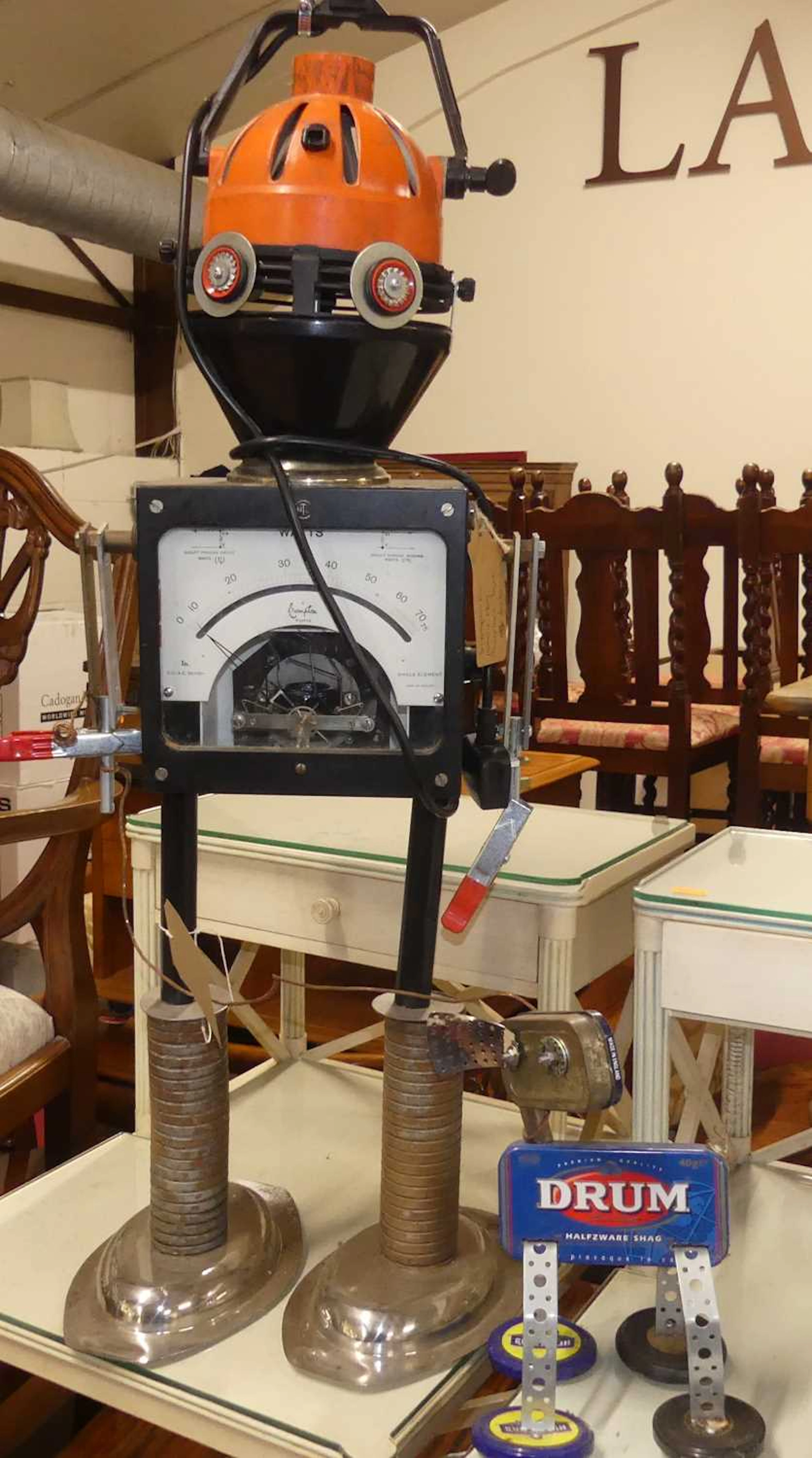 Lot 1396 - A handmade industrial robot steampunk man &