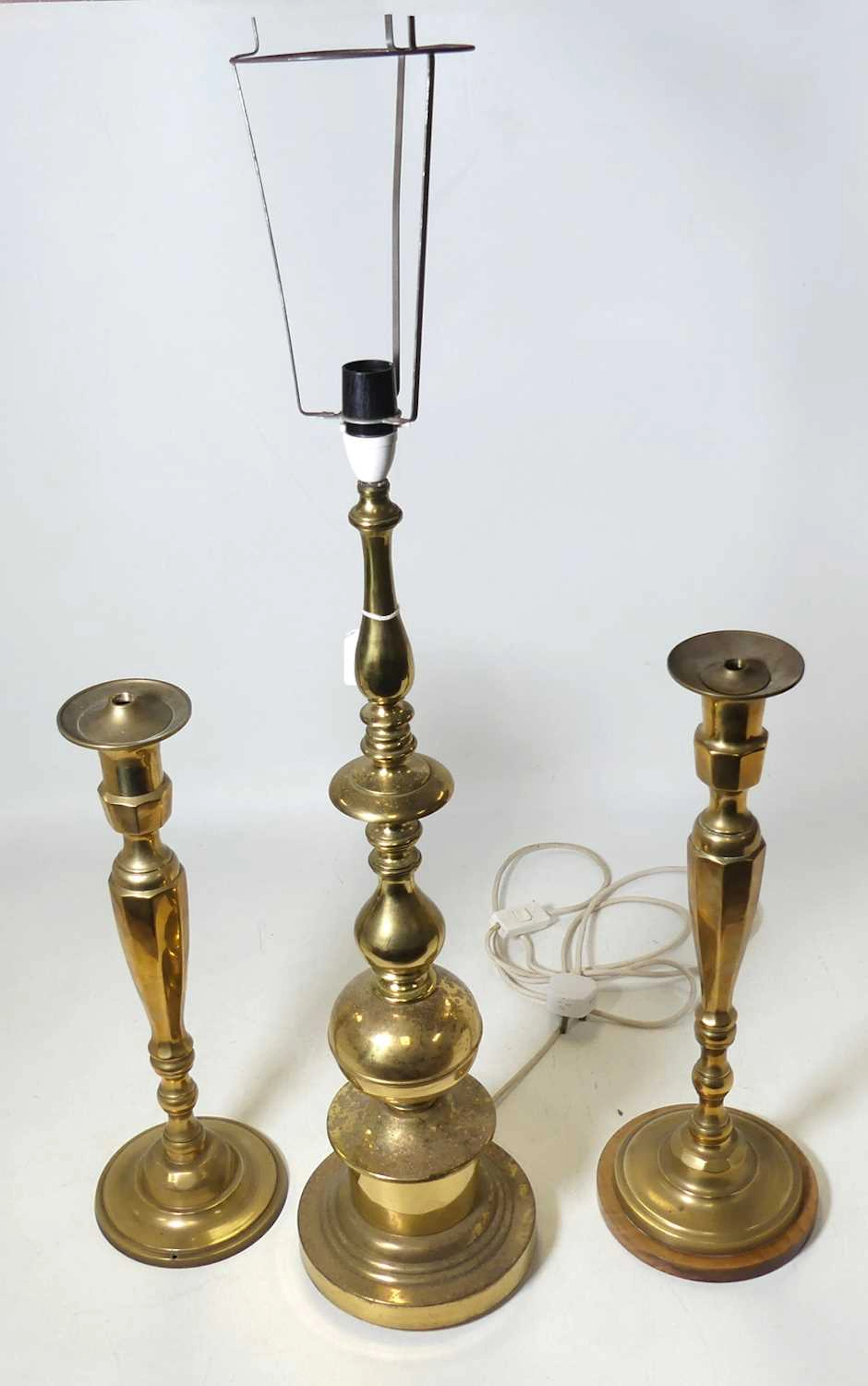 Lot 126 - A pair of contemporary Indian brass table