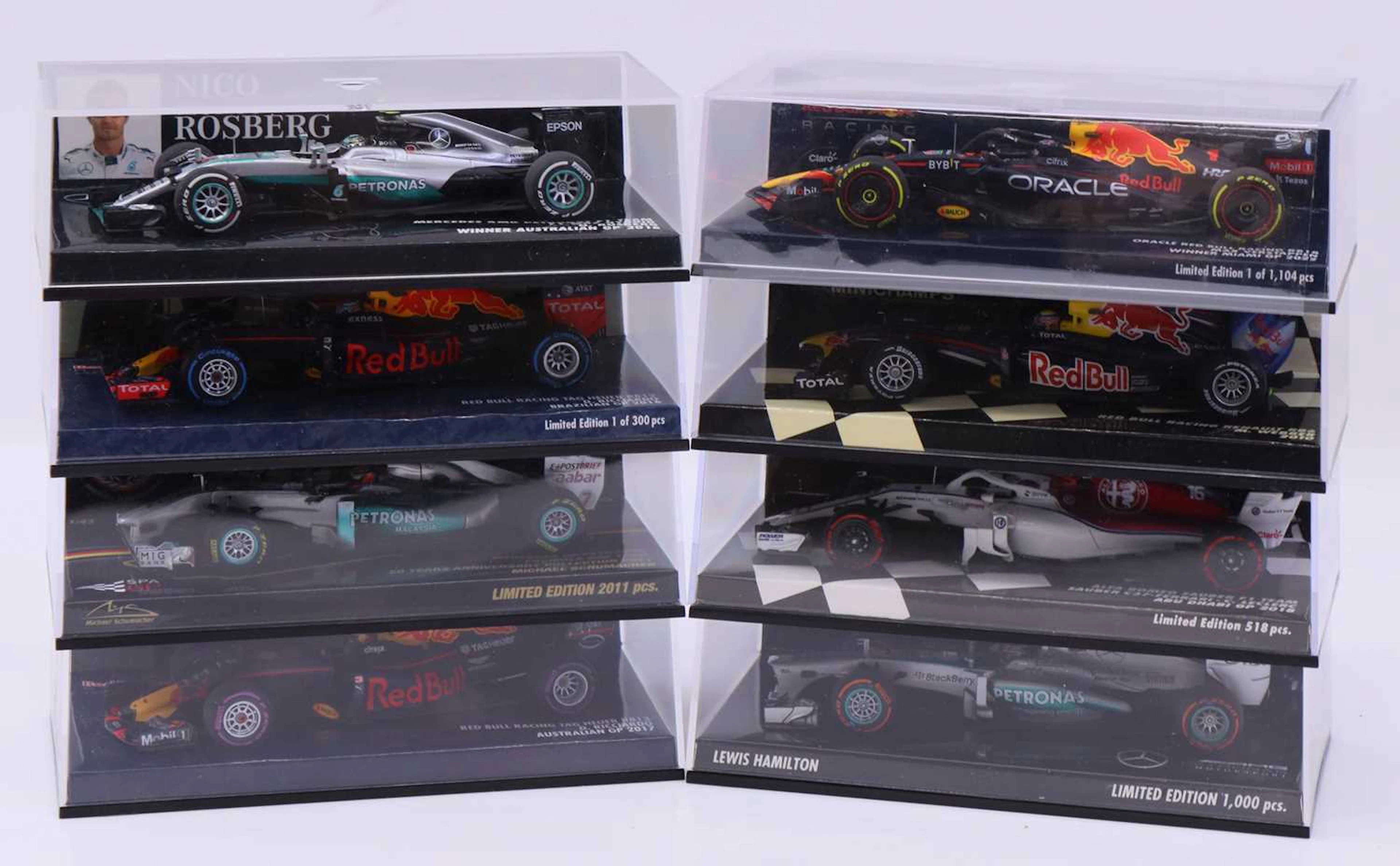 Lot 1947 - Minichamps 1:43 scale group of eight