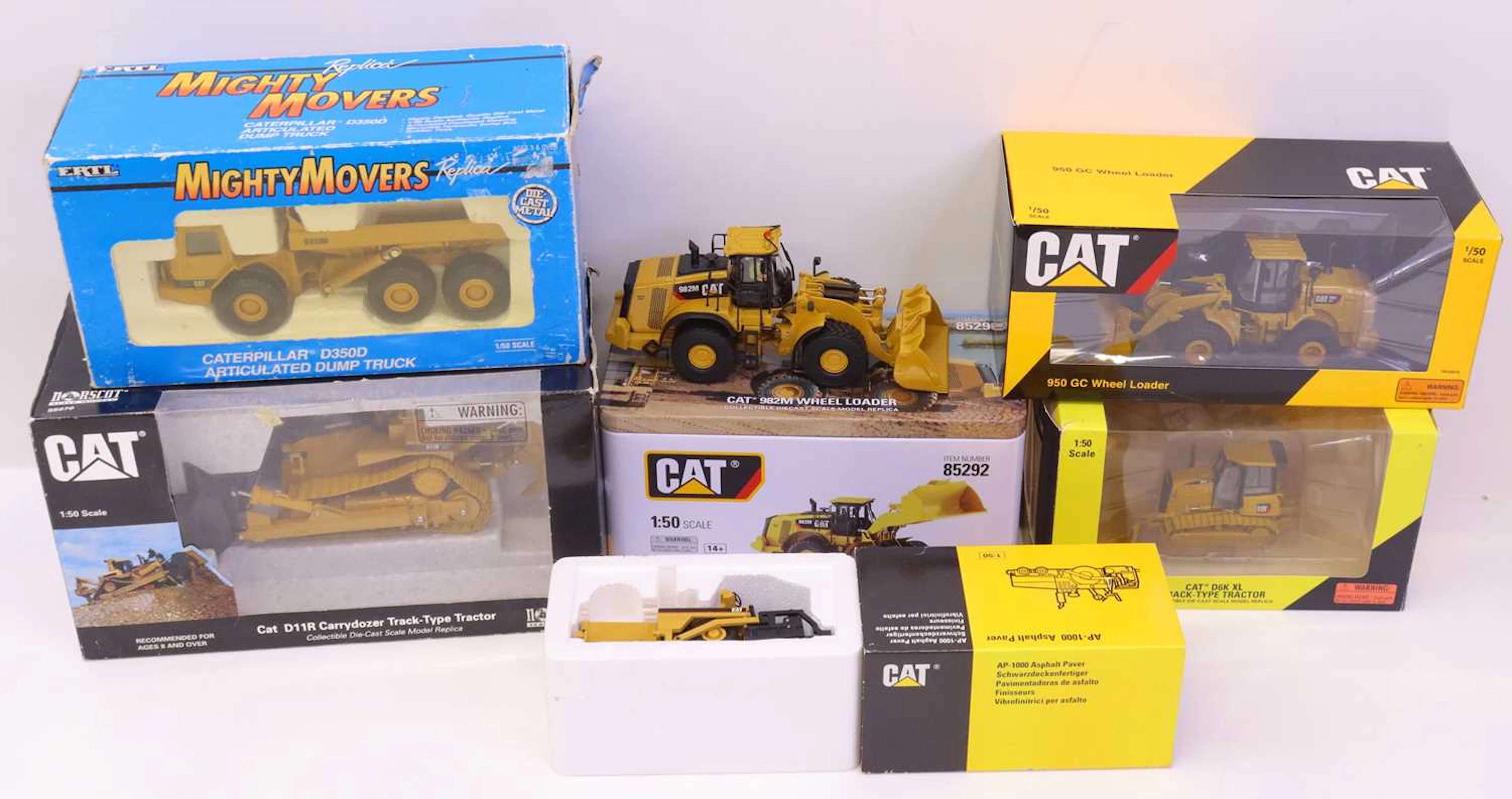 Lot 513 - Six various boxed mixed scale Caterpillar