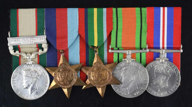 Lot 1055 - An Indian Army group of five medals to