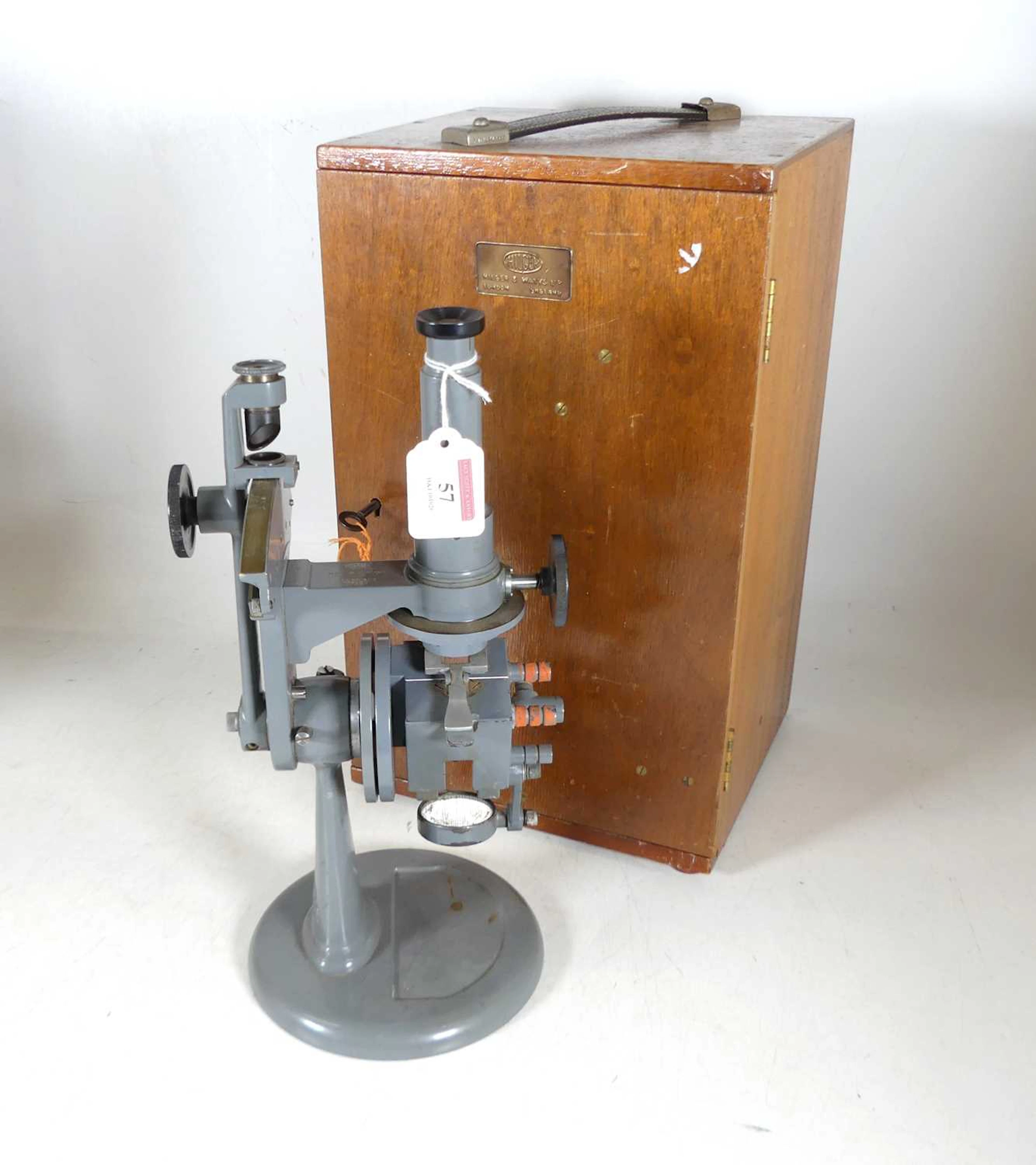 Lot 57 - A Hilger & Watts ABBE refractometer, circa