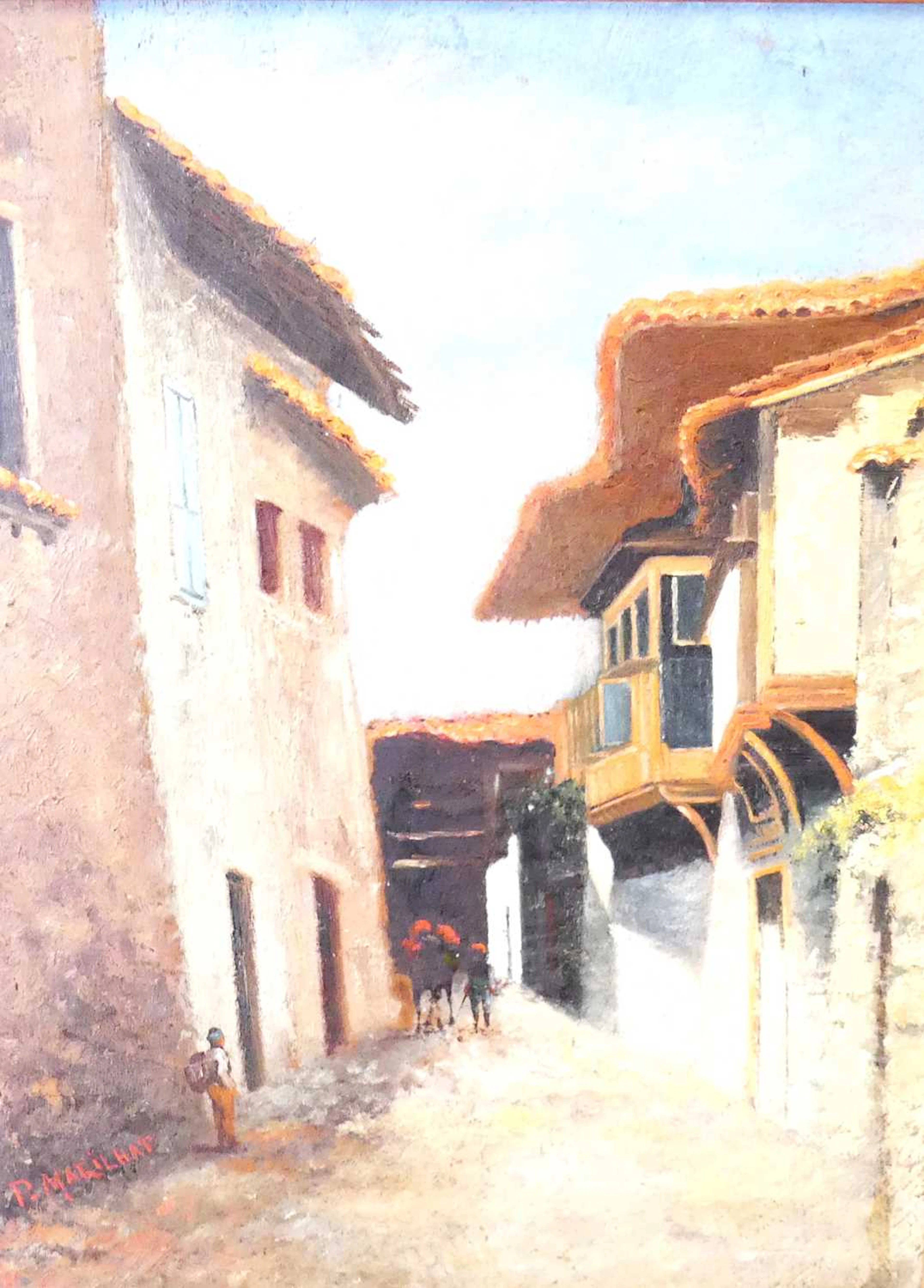 Lot 1038 - After Prosper Marilhat - Street scene in