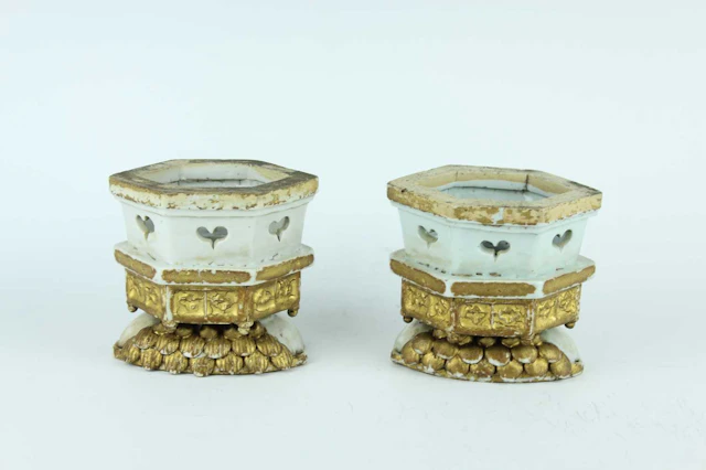 Lot 55 - A pair of Chinese white-glazed and
