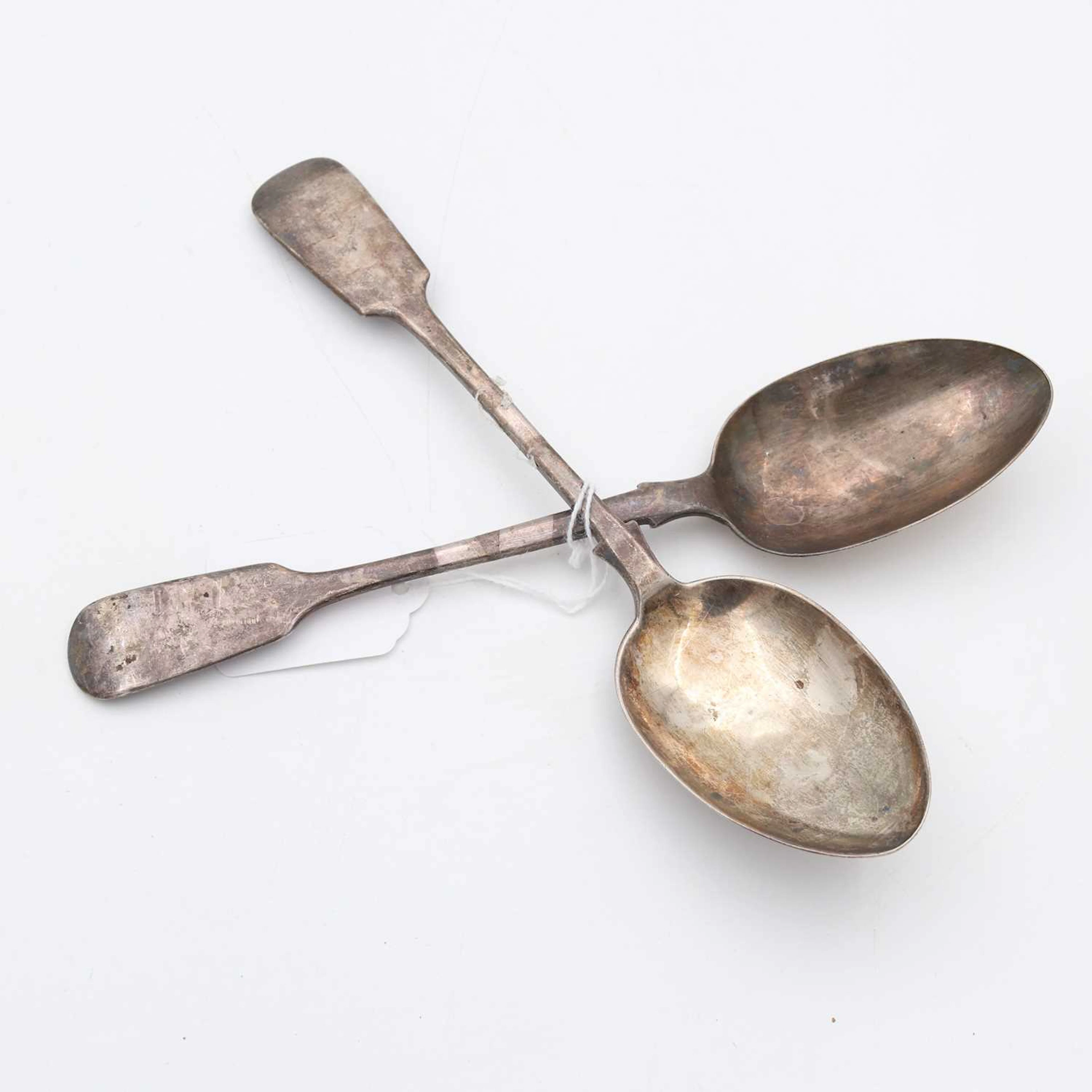 Lot 359 - Two Victorian silver tablespoons in the