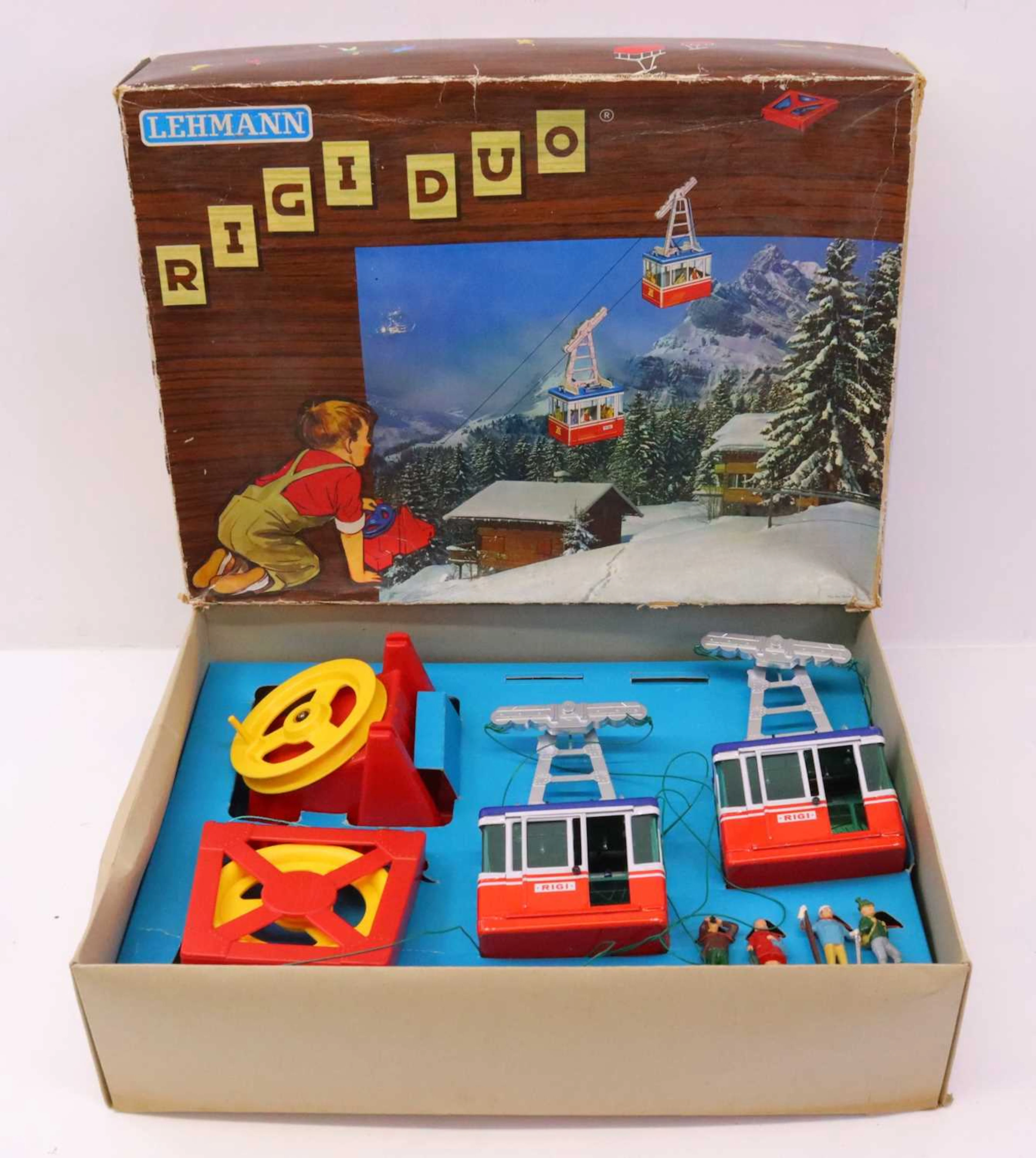 Lot 252 - Lechmann Rigi Duo plastic Cable Car Set