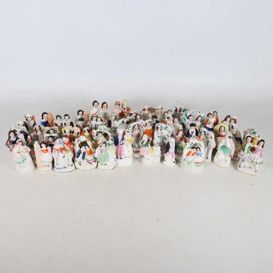 Lot 133 - A collection of Staffordshire pottery