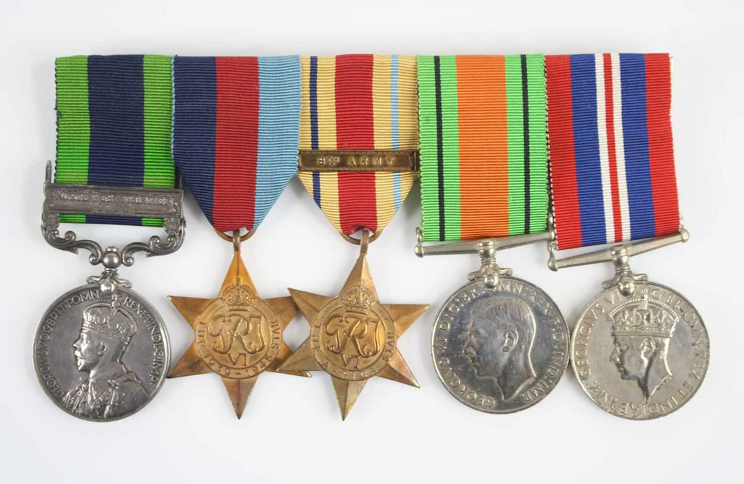 Lot 1220 - A group of five medals to include India