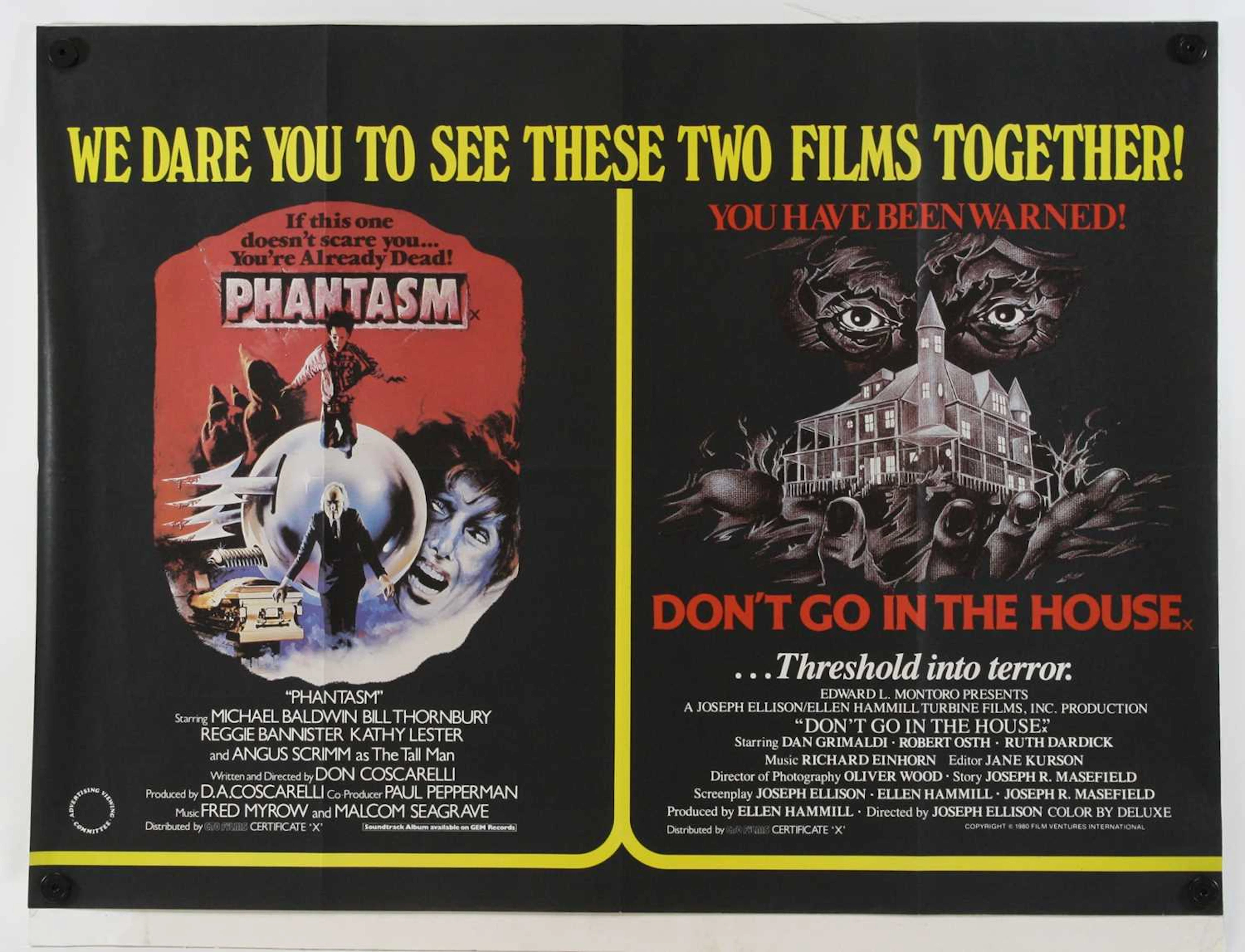 Lot 1067 - Phantasm/Don't Go Into the House, 1979, UK