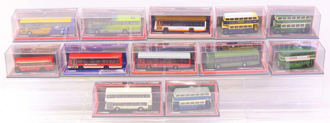 Lot 293 - 12 boxed Corgi Original Omnibus 1/76th scale