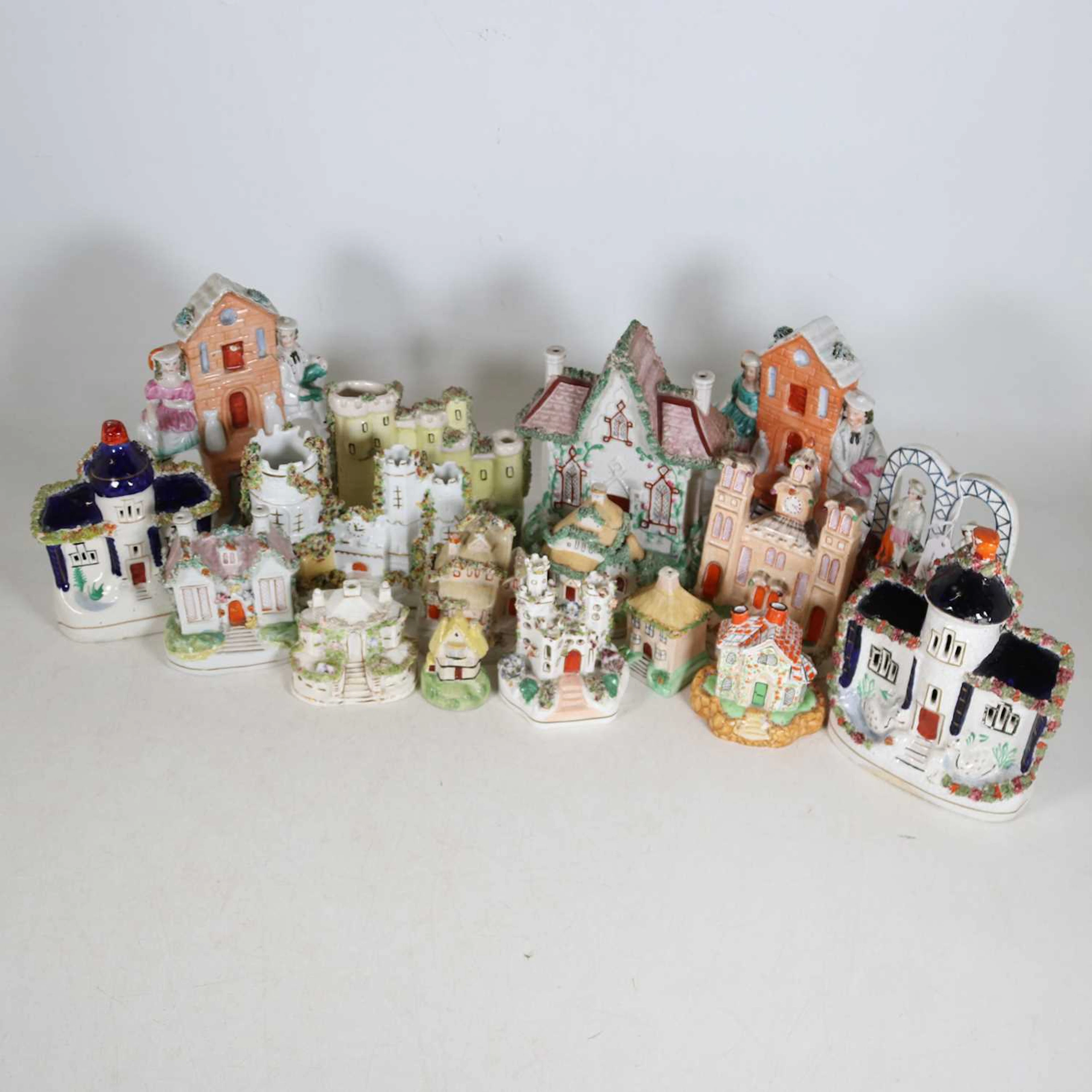 Lot 134 - A collection of Staffordshire pottery
