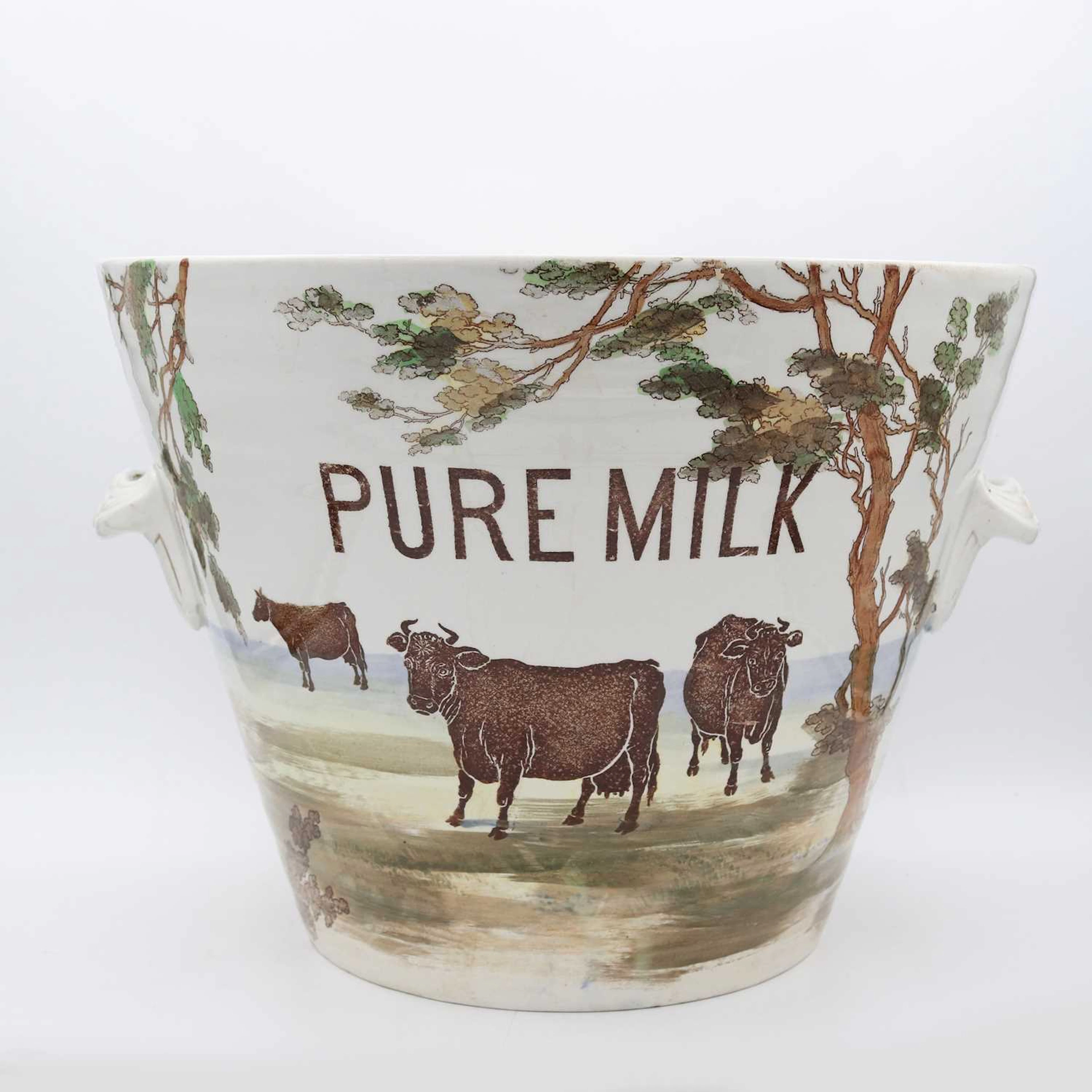 Lot 38 - An early 20th century ironstone dairy pail