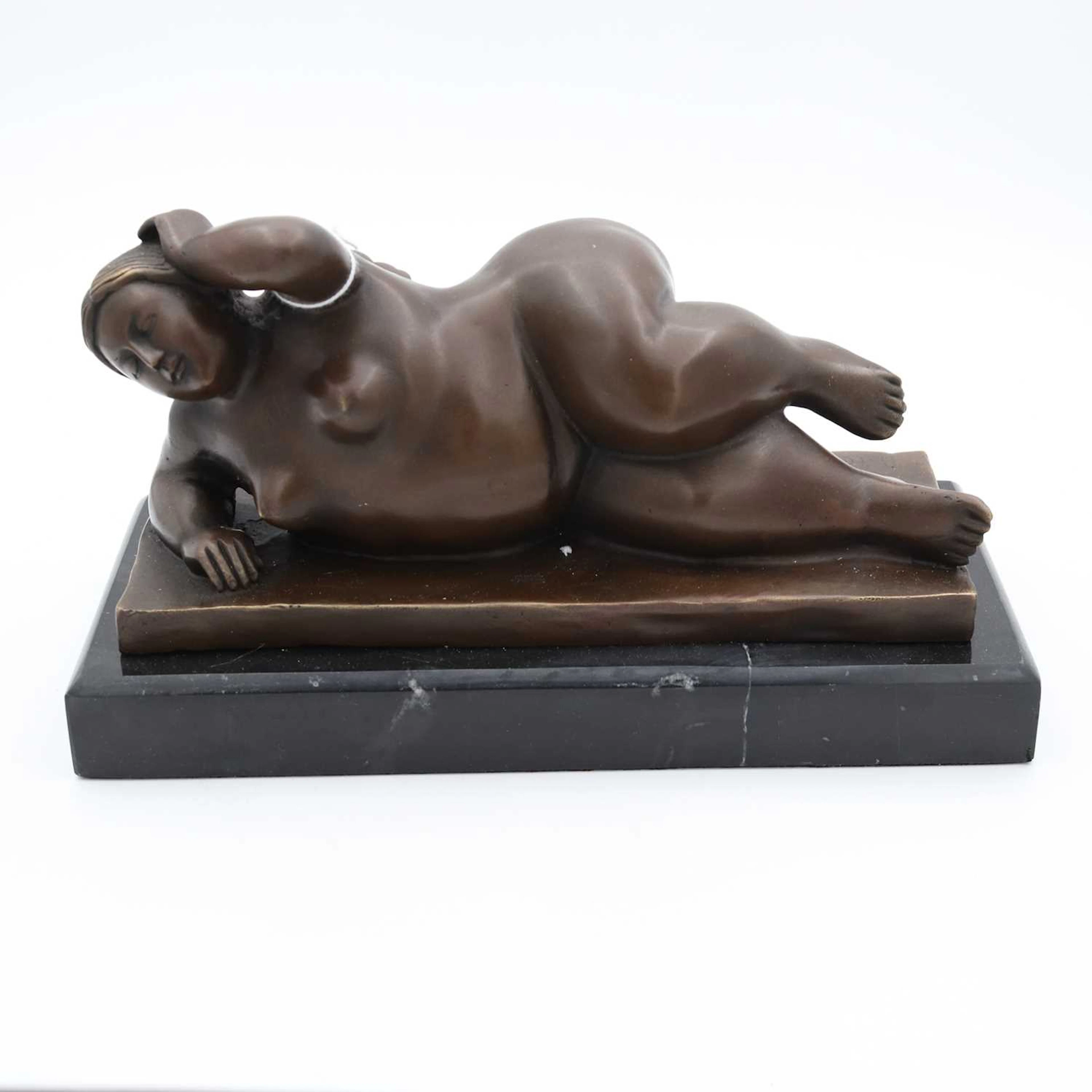 Lot 57 - After Fernando Botero, Curvy Female Nude