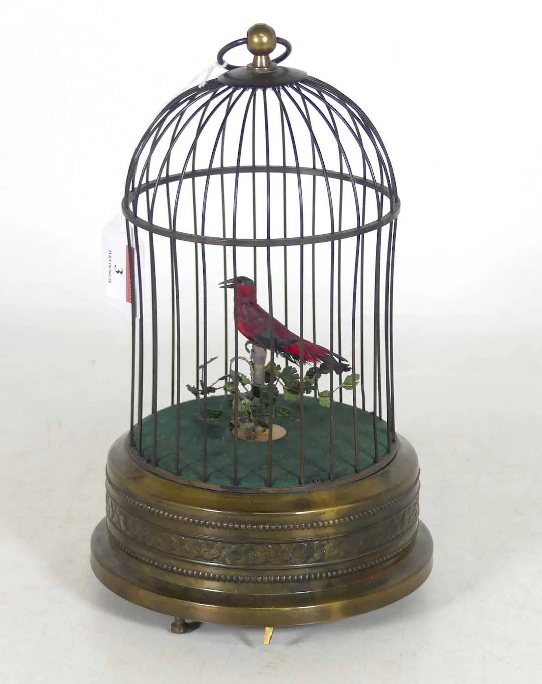 Lot 3 - A reproduction clockwork birdcage automaton, h.