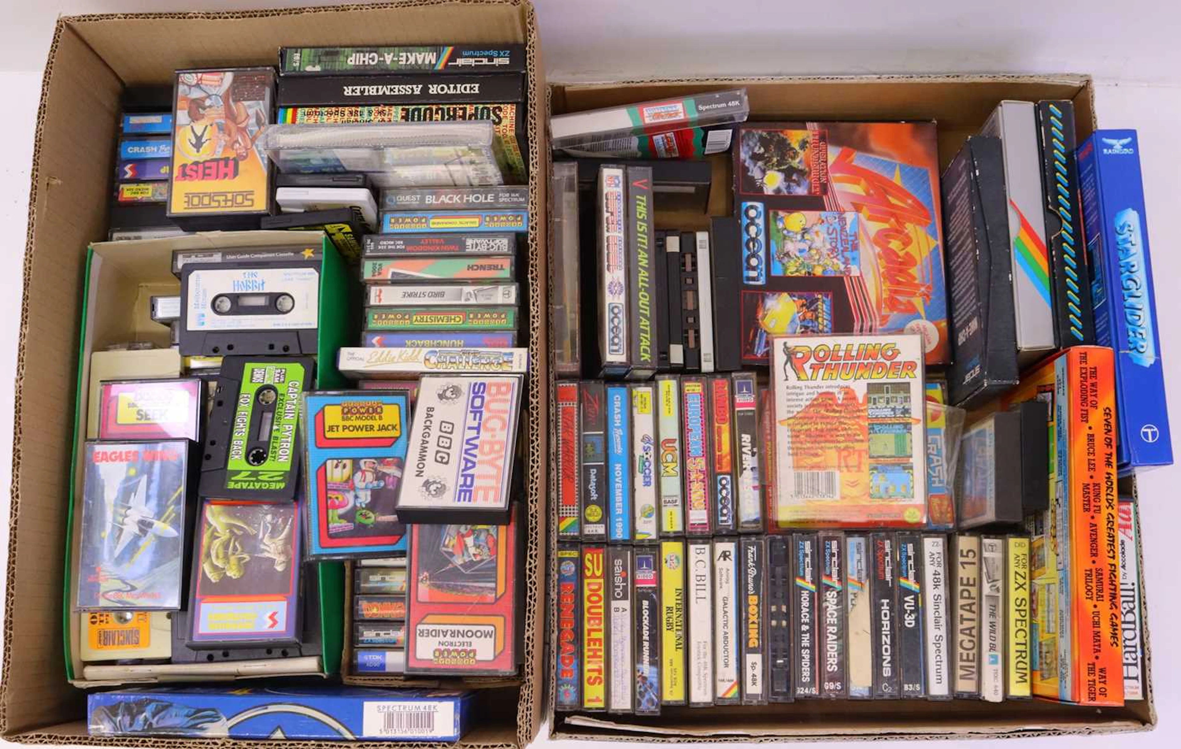 Lot 425 - 2 boxes containing Spectrum ZX, 48k and