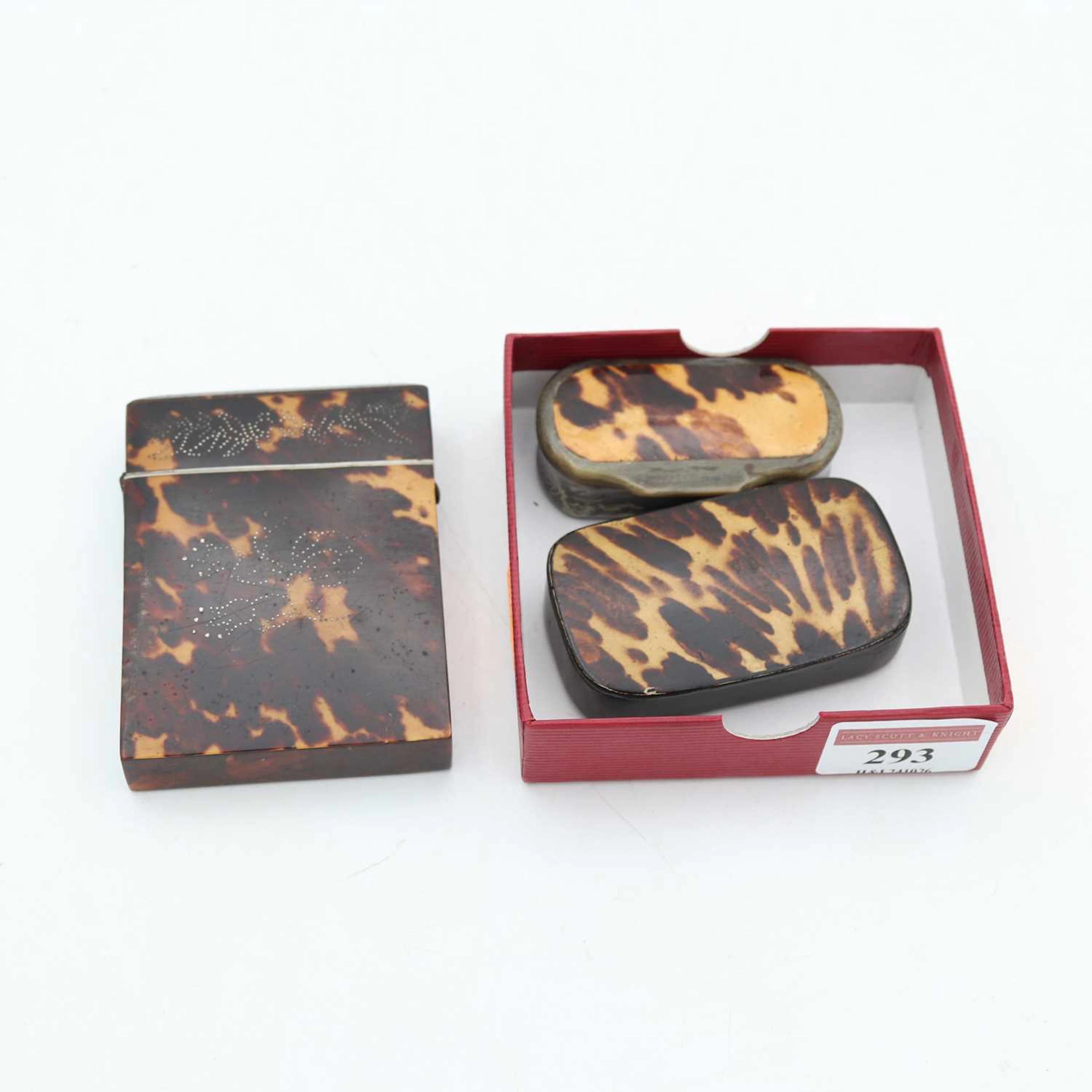 Lot 293 - A 19th century tortoiseshell piquet work