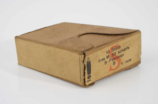 Lot 1215 - A collection of ten inert WW II 8mm rounds